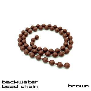 Backwater Bead Chain-Sight Cast fly tying beads Brown