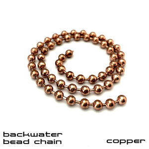 Backwater Bead Chain-Sight Cast fly tying beads Copper