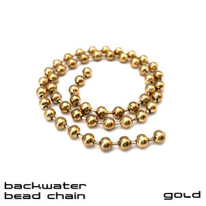 Backwater Bead Chain-Sight Cast fly tying beads Gold