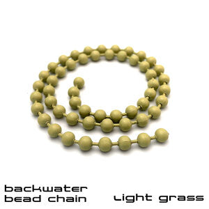 Backwater Bead Chain-Sight Cast fly tying beads Light Grass