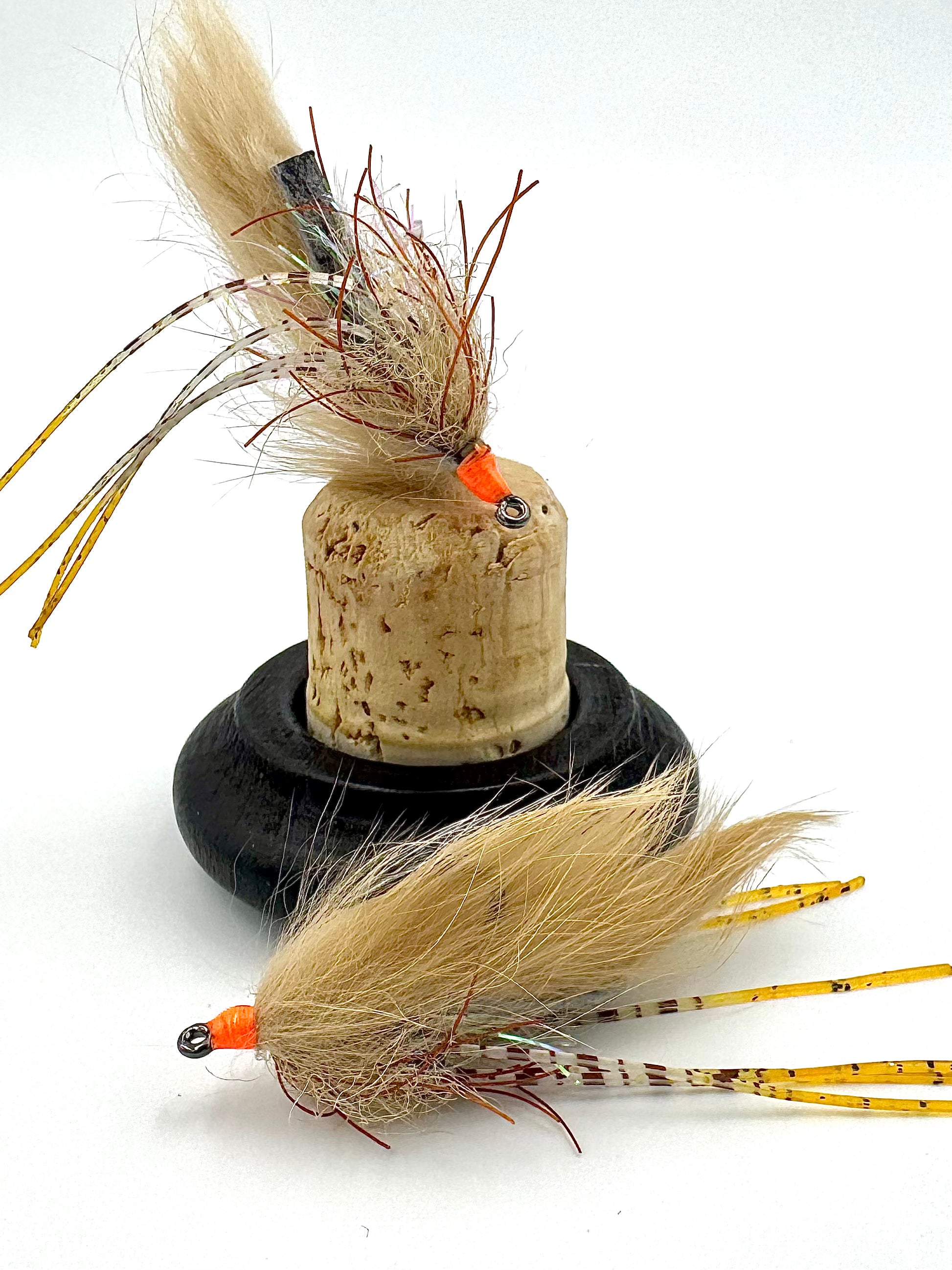 Battle Shrimp - Dirty Loaf fly with tan body and barred legs