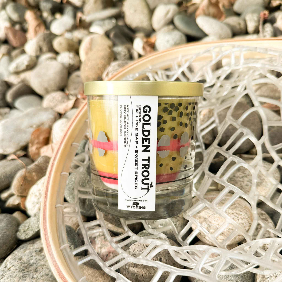Wyo Golden Trout Pattern Candle