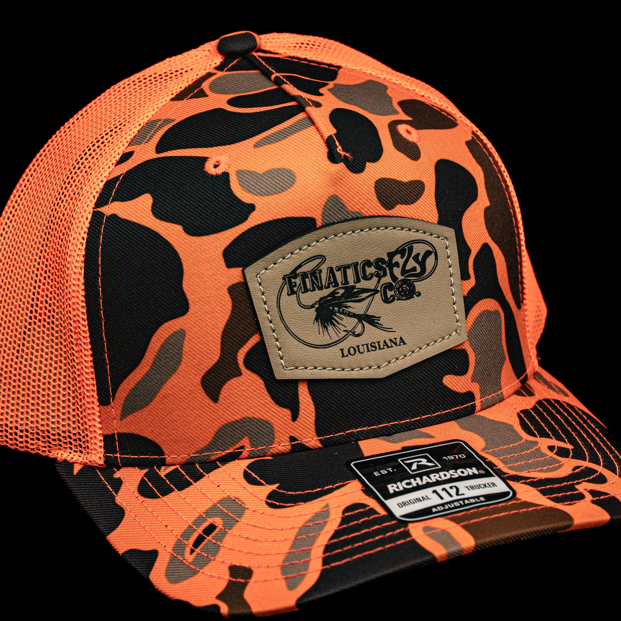 Hunter Orange Duck Camo Patch Hat – Finatics Fly Company