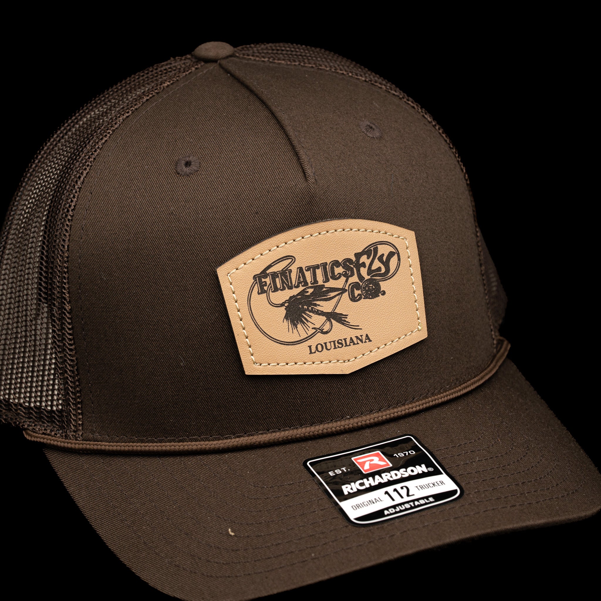 Brown Trucker Leather Patch Hat – Finatics Fly Company