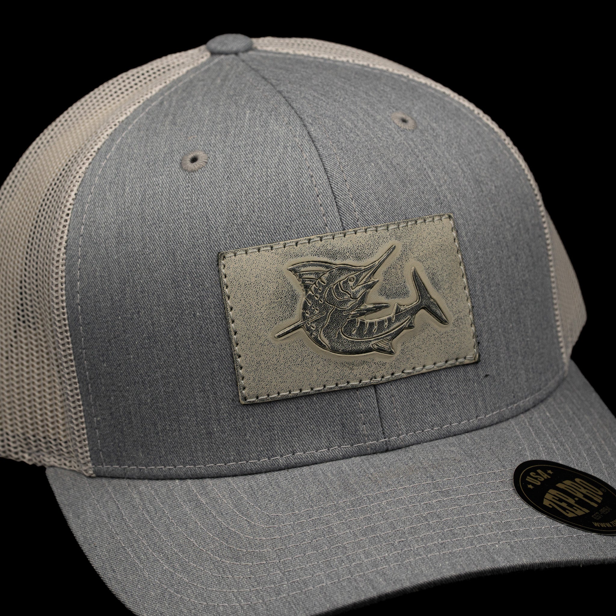 Marlin Leather Patch Trucker Hat – Finatics Fly Company