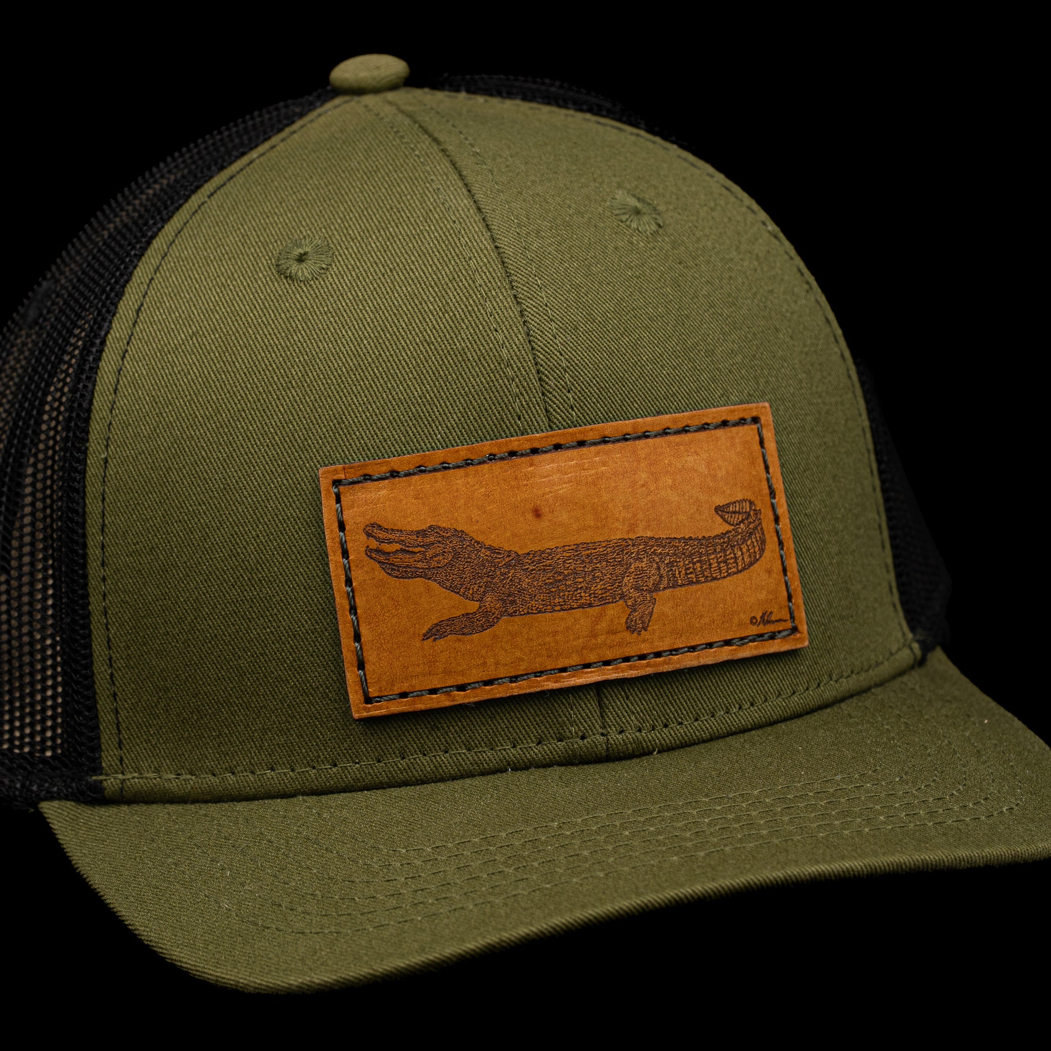 Gator Leather Patch Trucker Hat – Finatics Fly Company