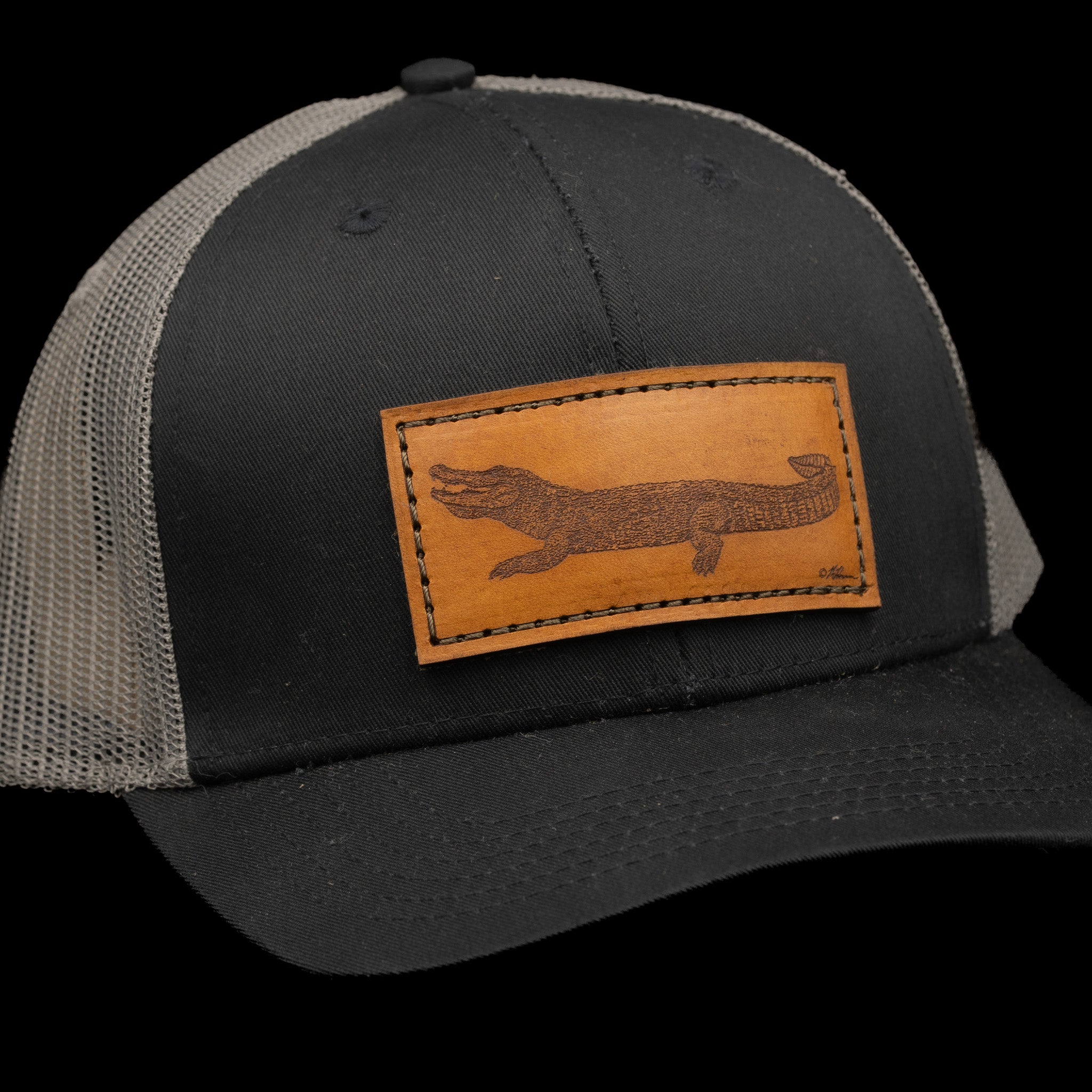 Gator Leather Patch Trucker Hat – Finatics Fly Company