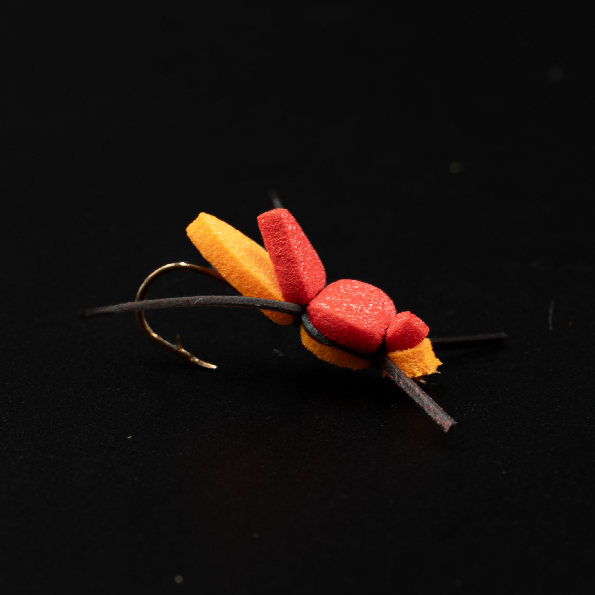Nitro Beetle foam dry fly on a Mustad #10 hook - FINATICS Fly Company - view 4