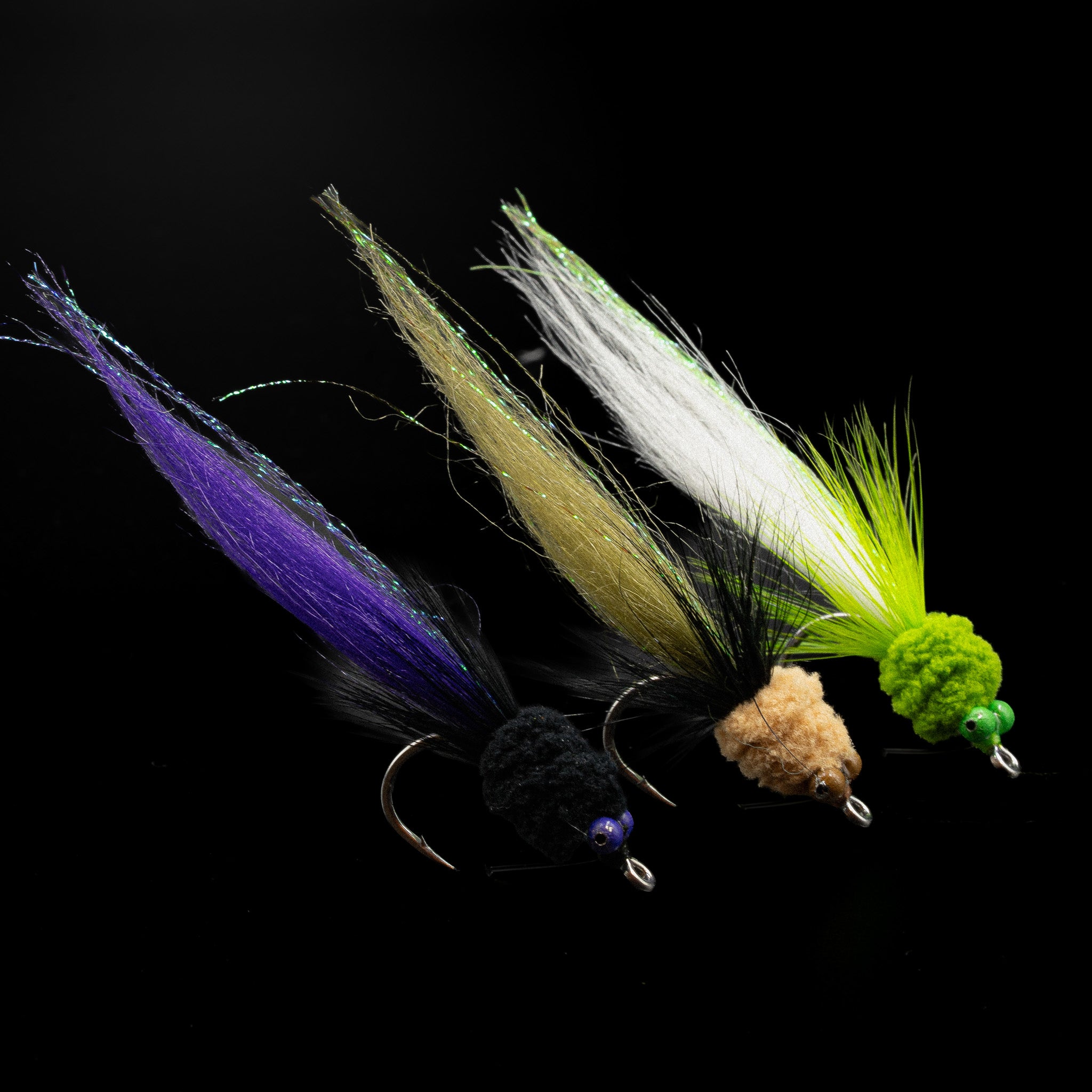 Big Moppa bull redfish fly by FINATICS — Mop Chenille head, craft fur body, bead chain eyes, tied on Ahrex SA220 1/0