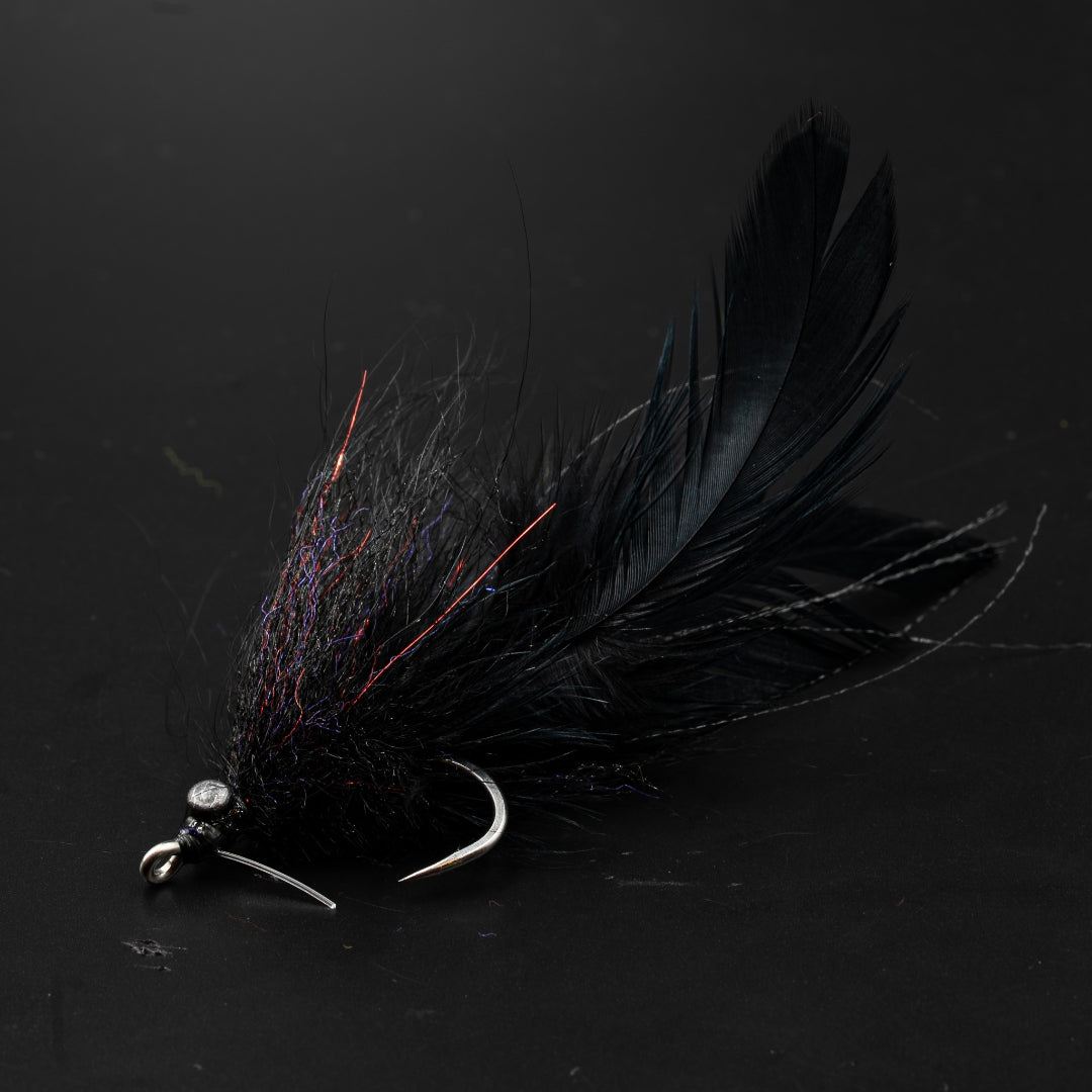 LA Roughneck in Black - FINATICS Marsh Series bull redfish fly