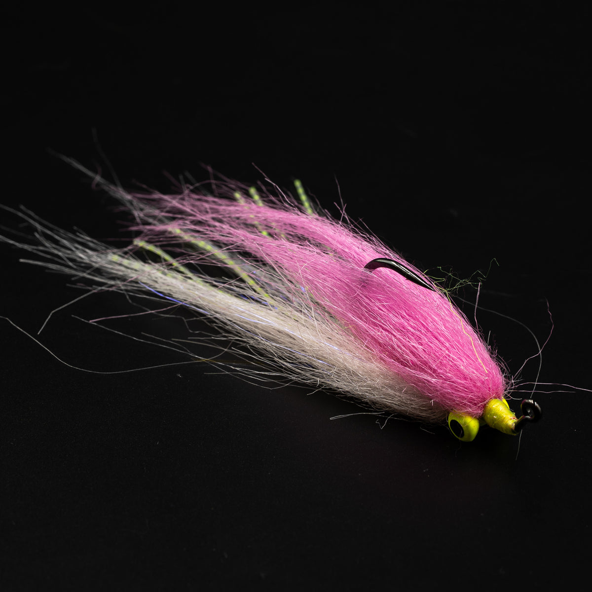 Po' Boy by FlySmith Flies in Pink, 2/0 jig hook with lead eyes
