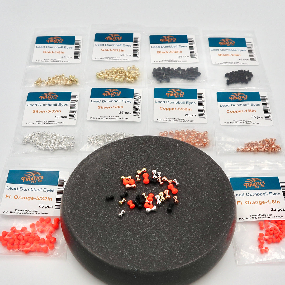 Dumbbell Eyes– Finatics Fly Company - fly tying material - image 3