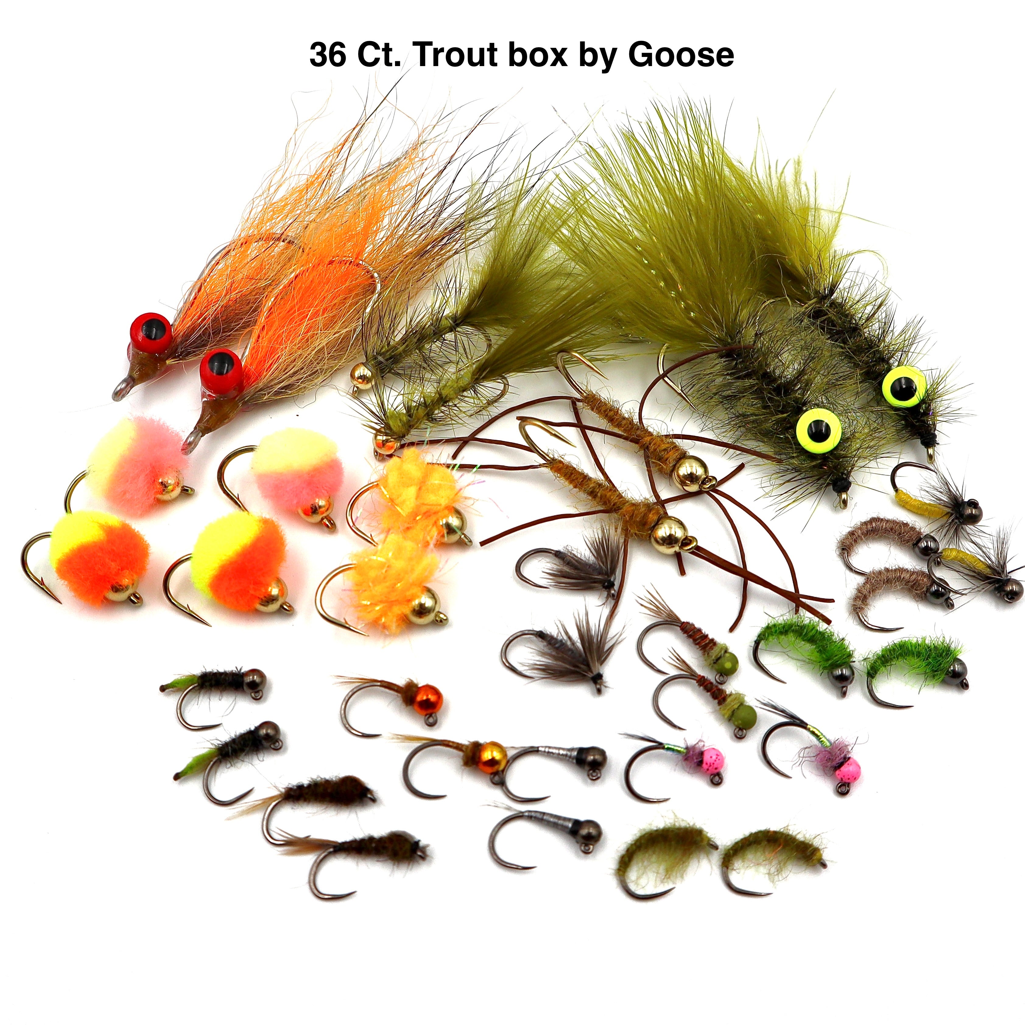 Trout Signature Box by Goose Guide Flies 36 ct