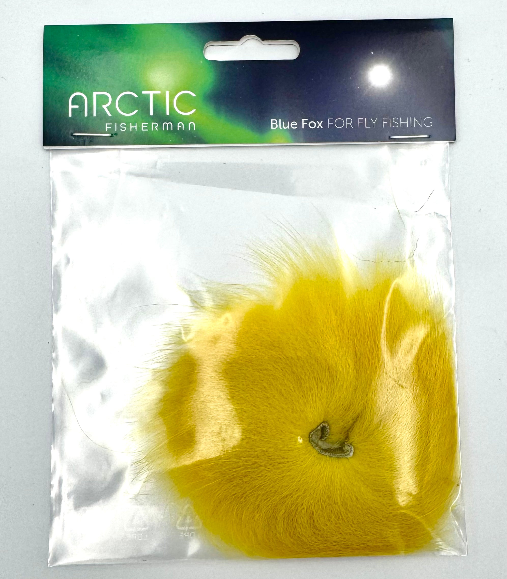 Blue Fox Tail fly tying hair yellow color