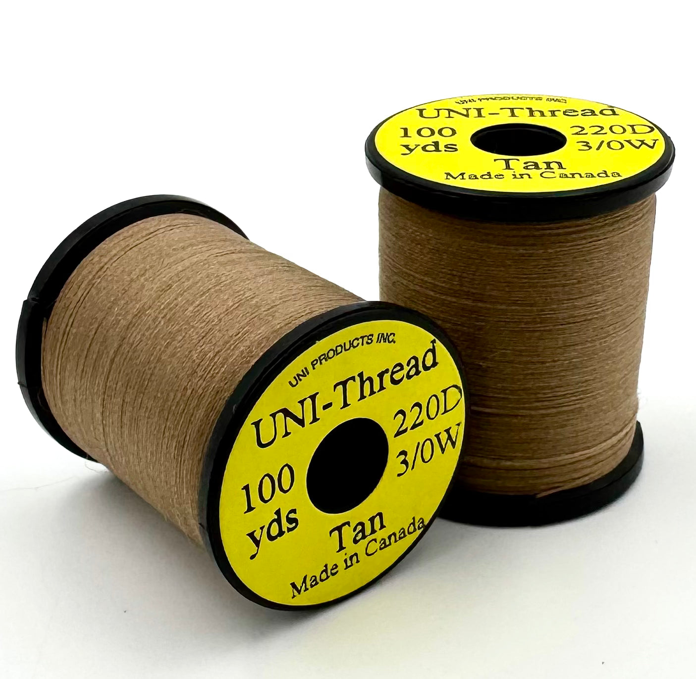 3/0 UNI-Thread 220 Denier fly tying thread in Tan spool