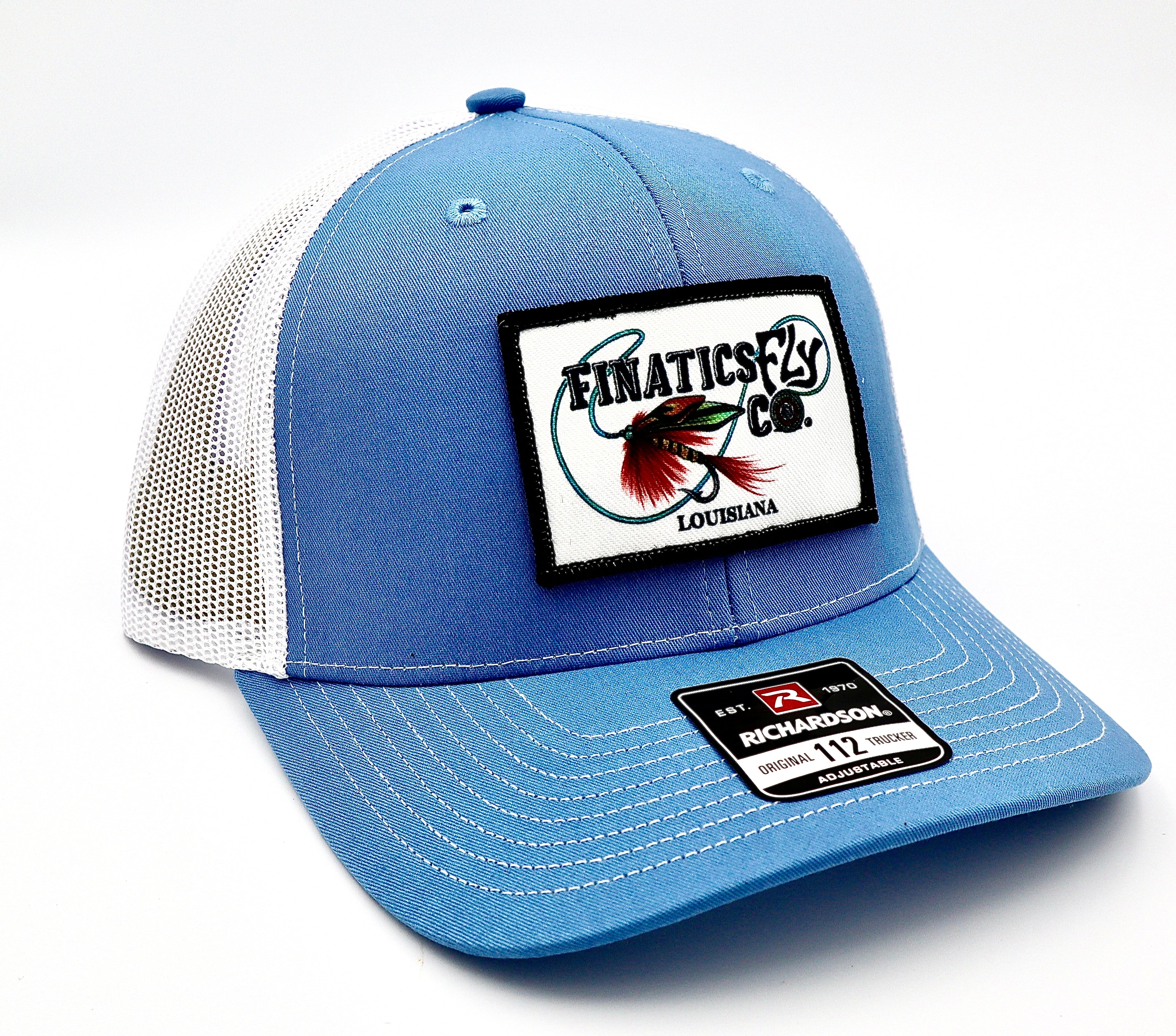 Blue and White Patch Hat – Finatics Fly Company