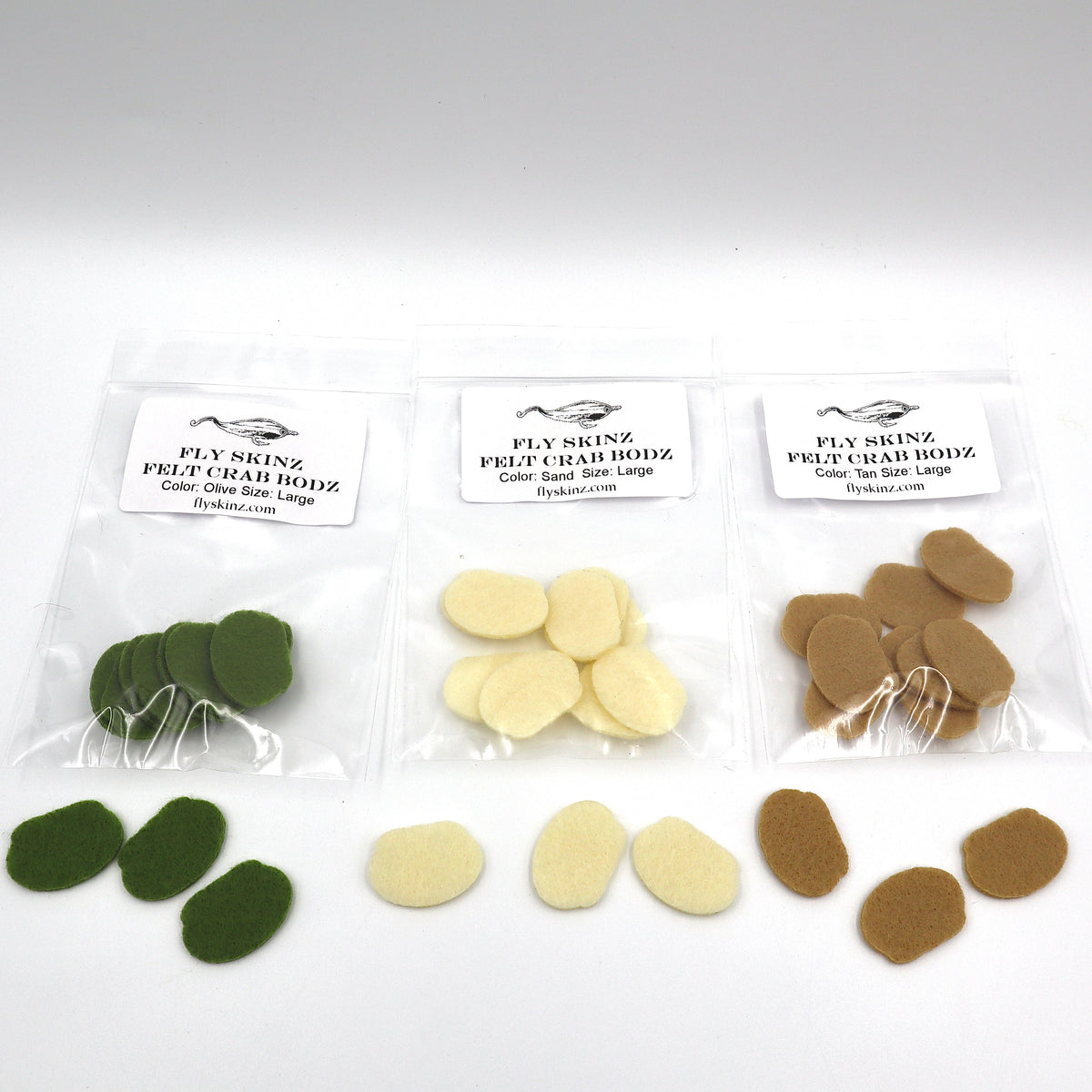 Felt Crab Bodz- Fly Skinz - fly tying material - image 4