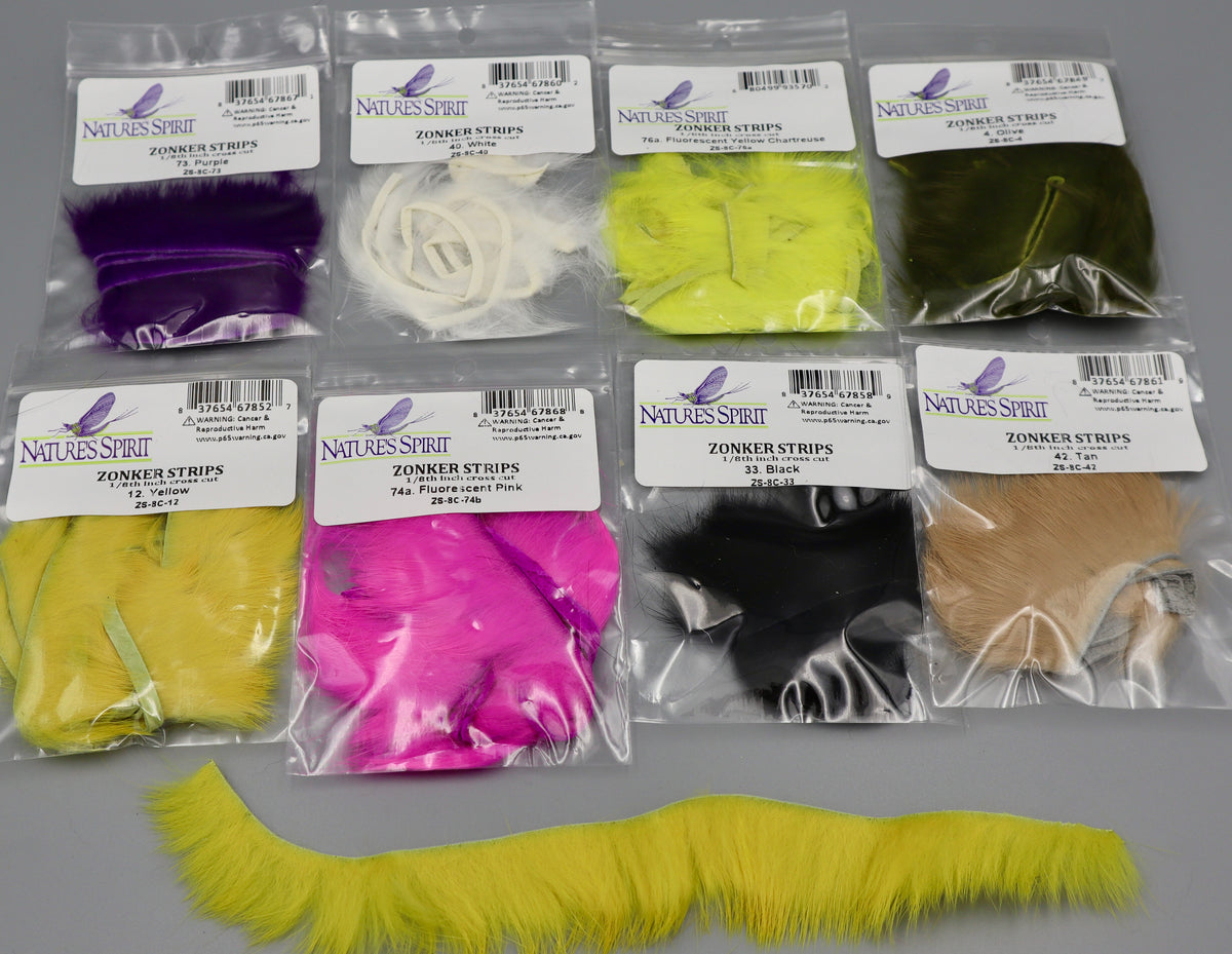 Rabbit Zonker Strips 1/8 CROSS CUT- Nature's Spirit - fly tying material - image 17