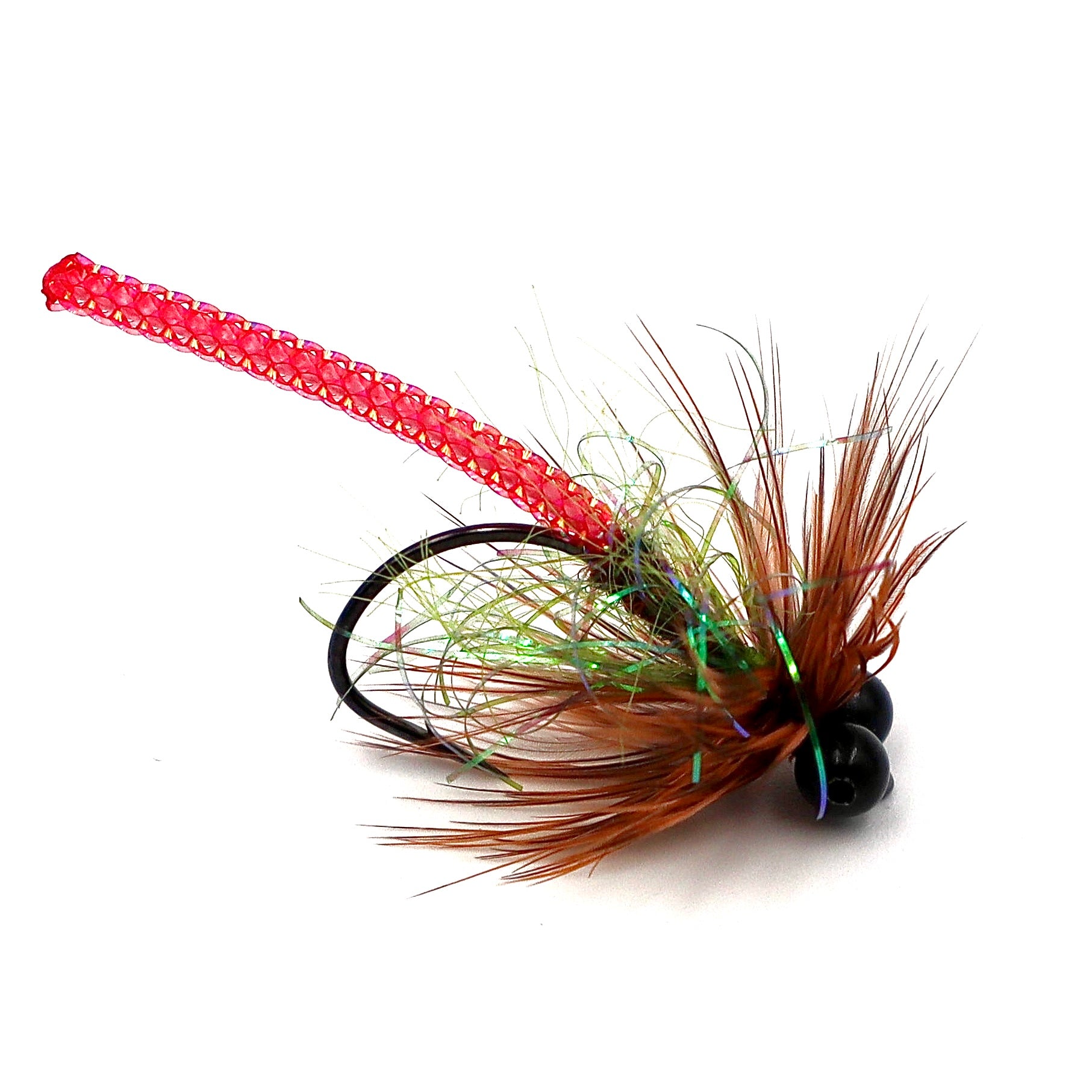 Bass Candy - Dirty Loaf fly pattern with pink tail and natural