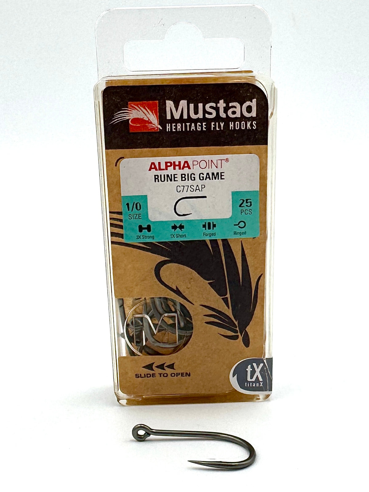 Mustad ALPHA POINT RUNE BIG GAME C77SAP - fly fishing hooks - image 4