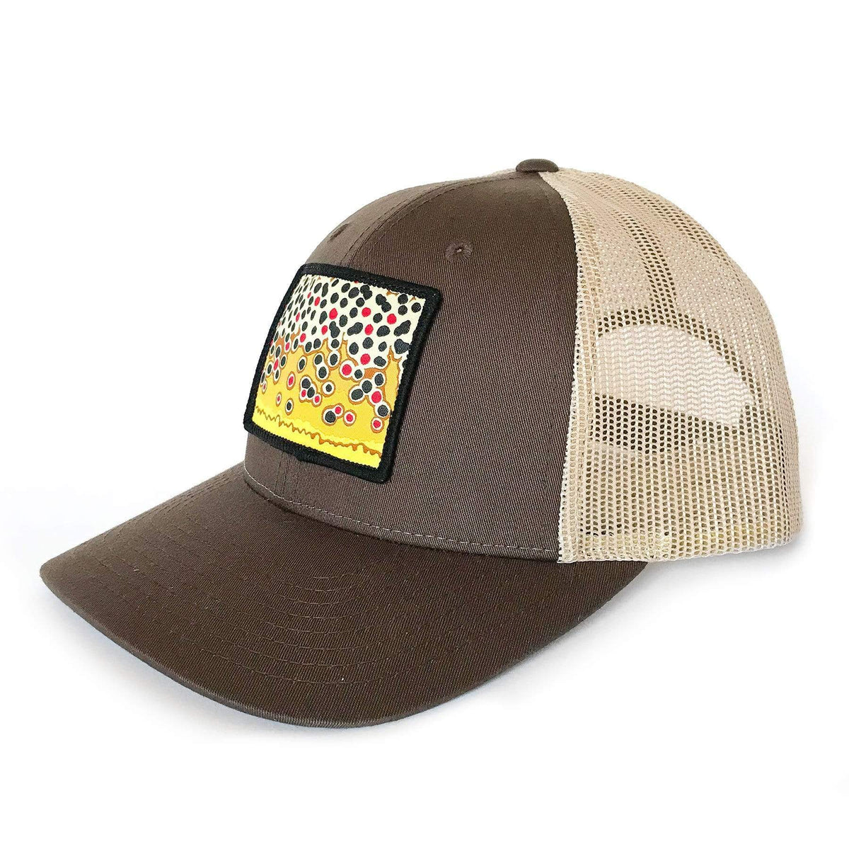 Brown Trout Pattern Patch Hat