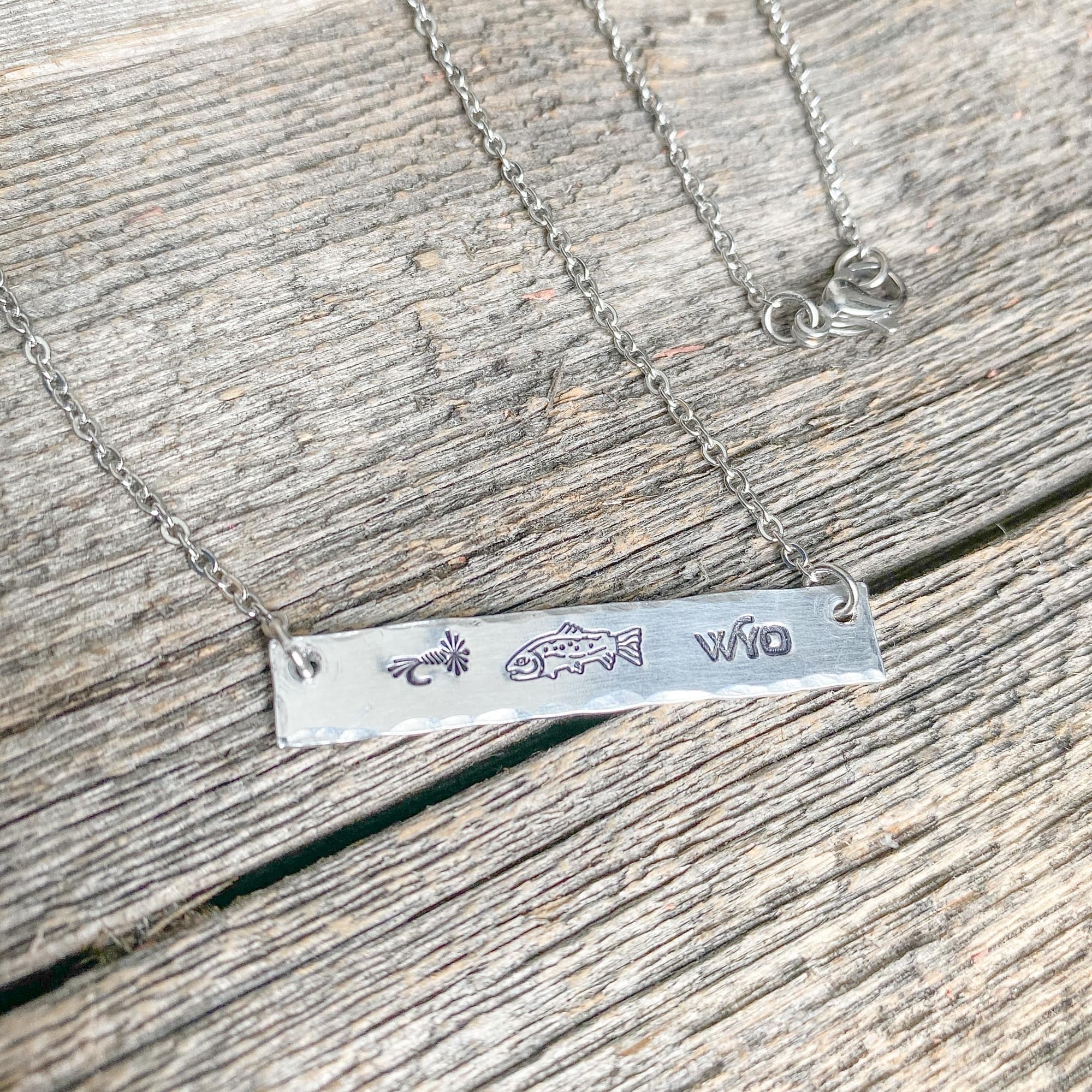 Fly Fish Wyoming Necklace