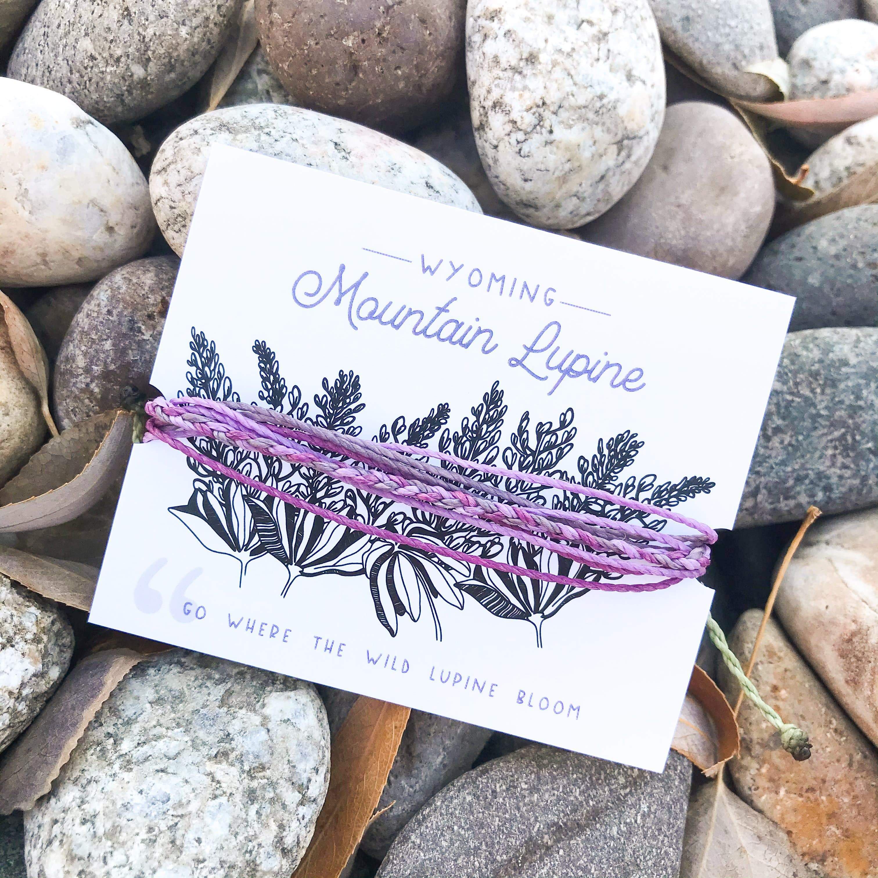 Wyoming Lupine Woven Bracelet
