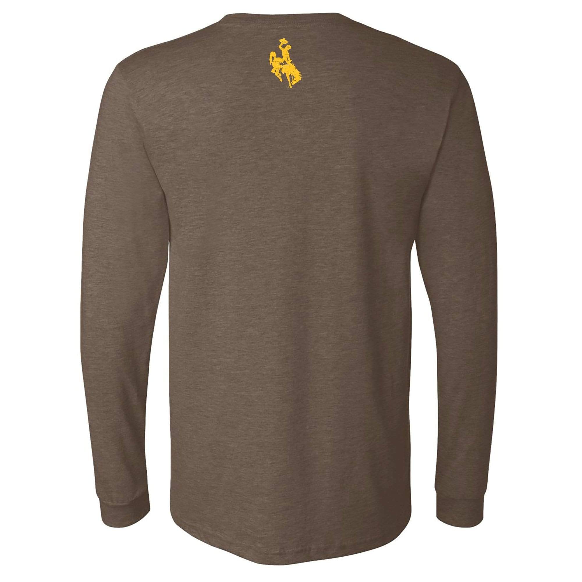 Reel Wyo Bucking Horse Long Sleeve Tee - Heather Brown