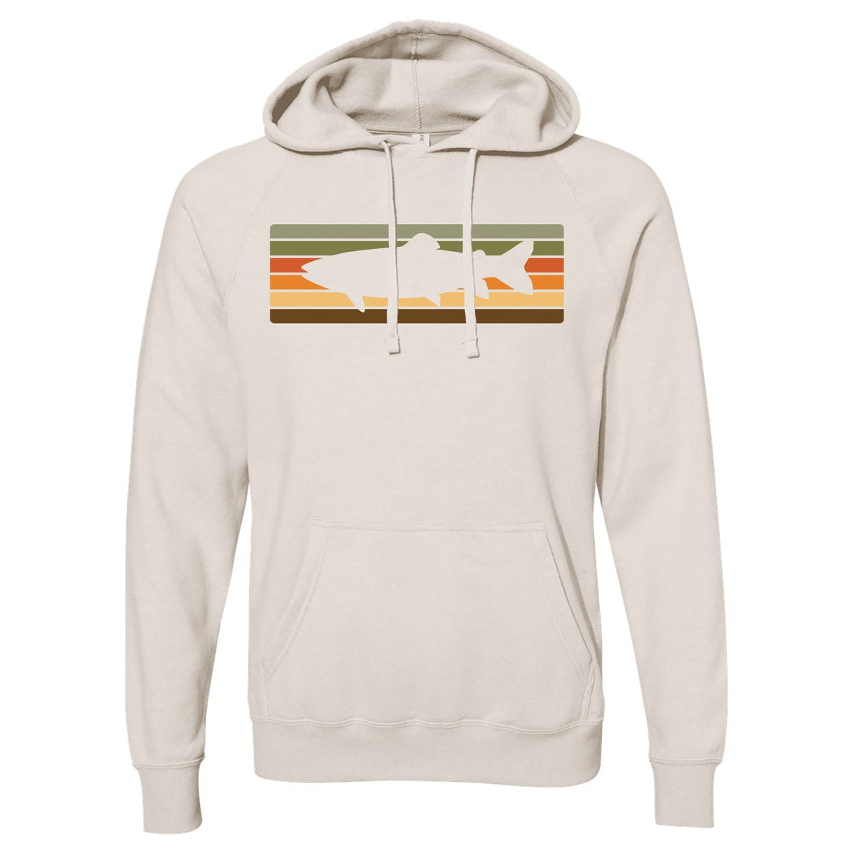 Retro Sunset Trout Hoodie
