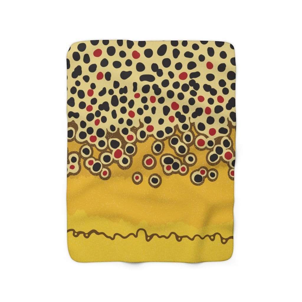Brown Trout Sherpa Fleece Throw