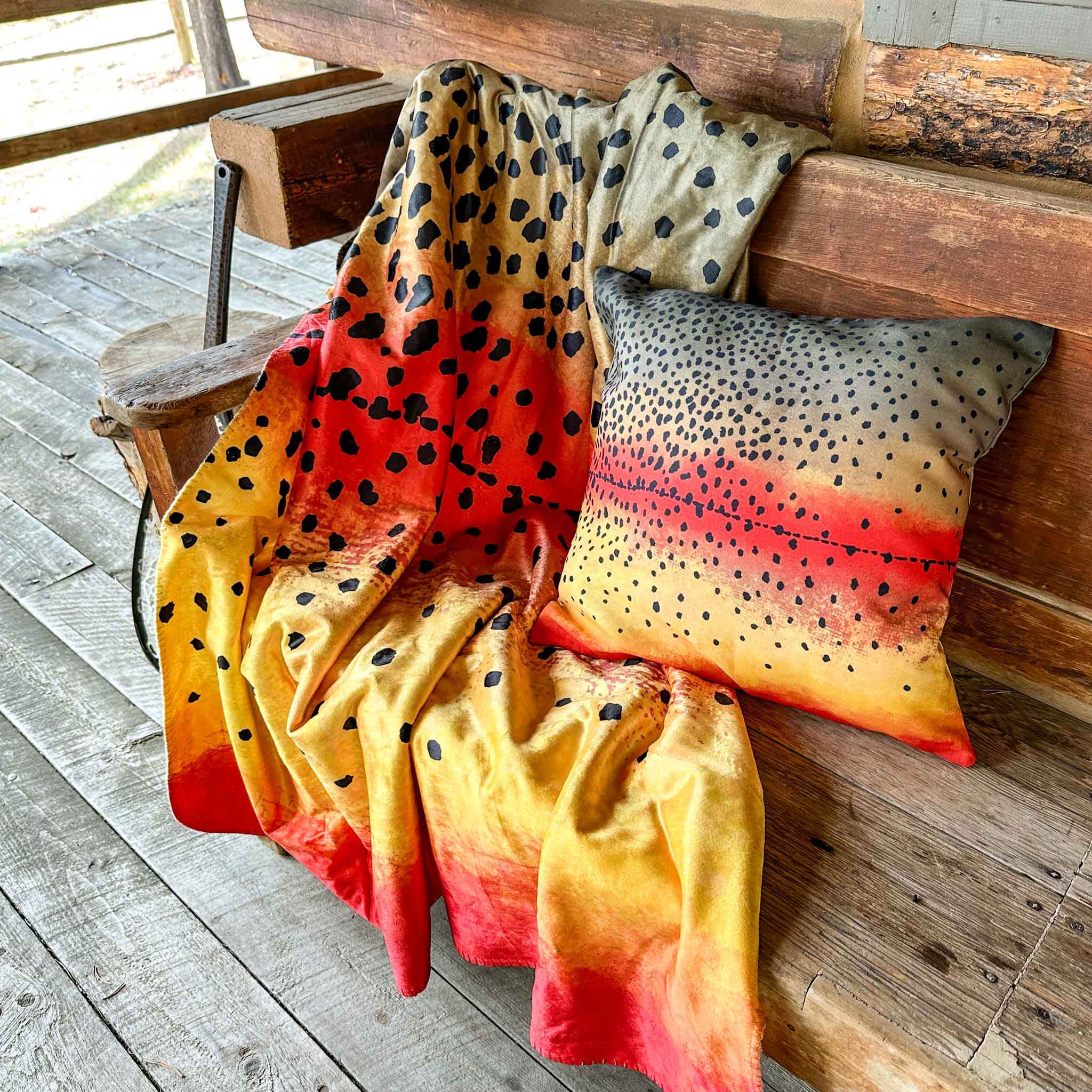 Cutthroat Trout Sherpa Fleece Throw