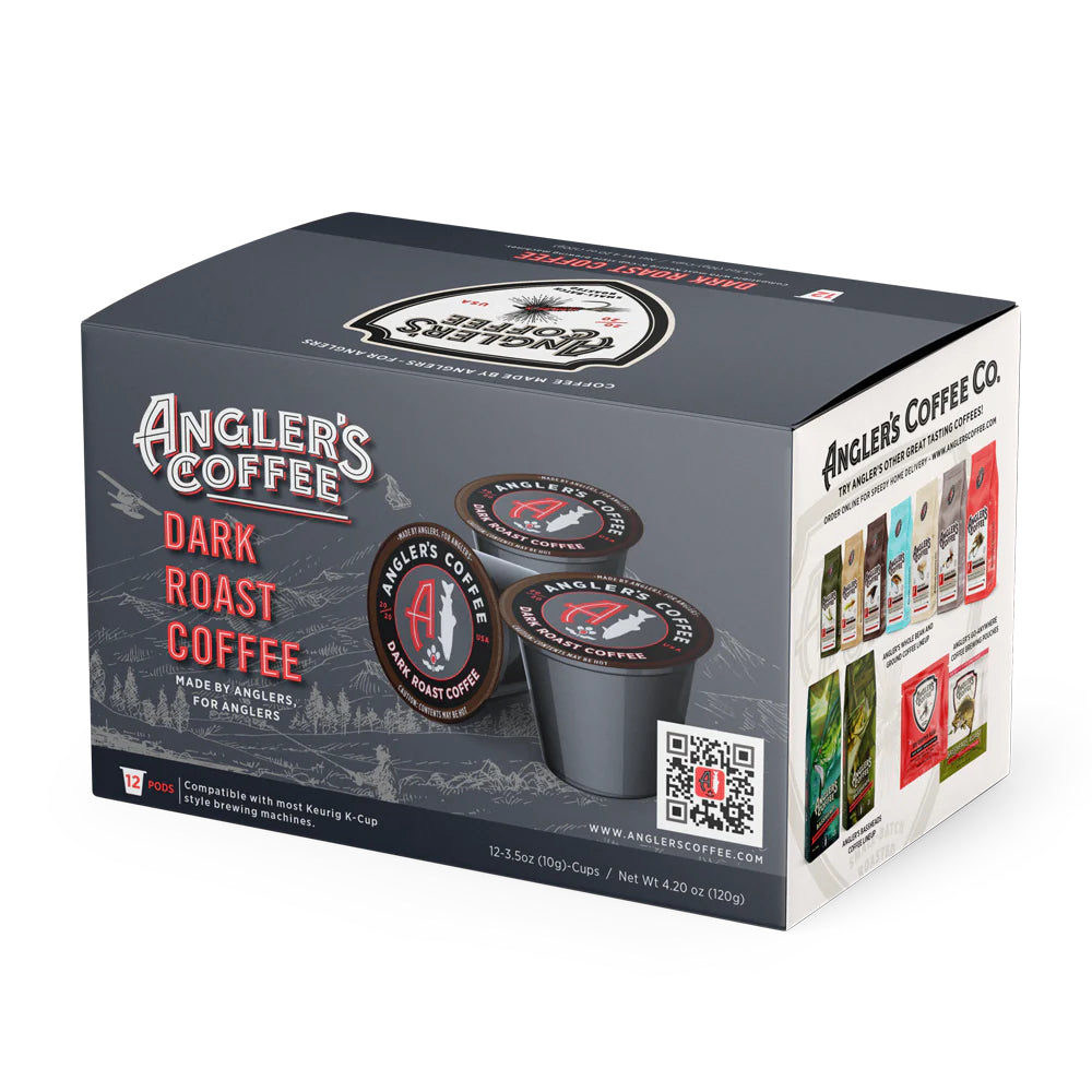 ANGLER'S COFFEE SINGLE SERVE COFFEE PODS (DARK ROAST)