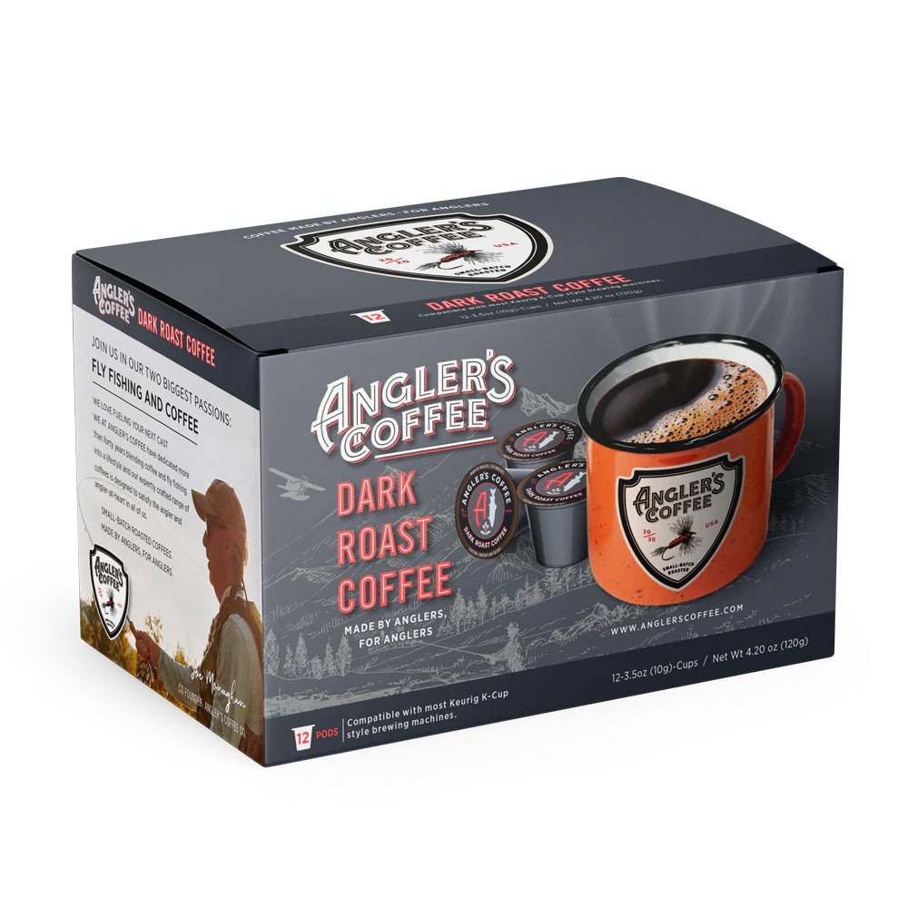 ANGLER'S COFFEE SINGLE SERVE COFFEE PODS (DARK ROAST)