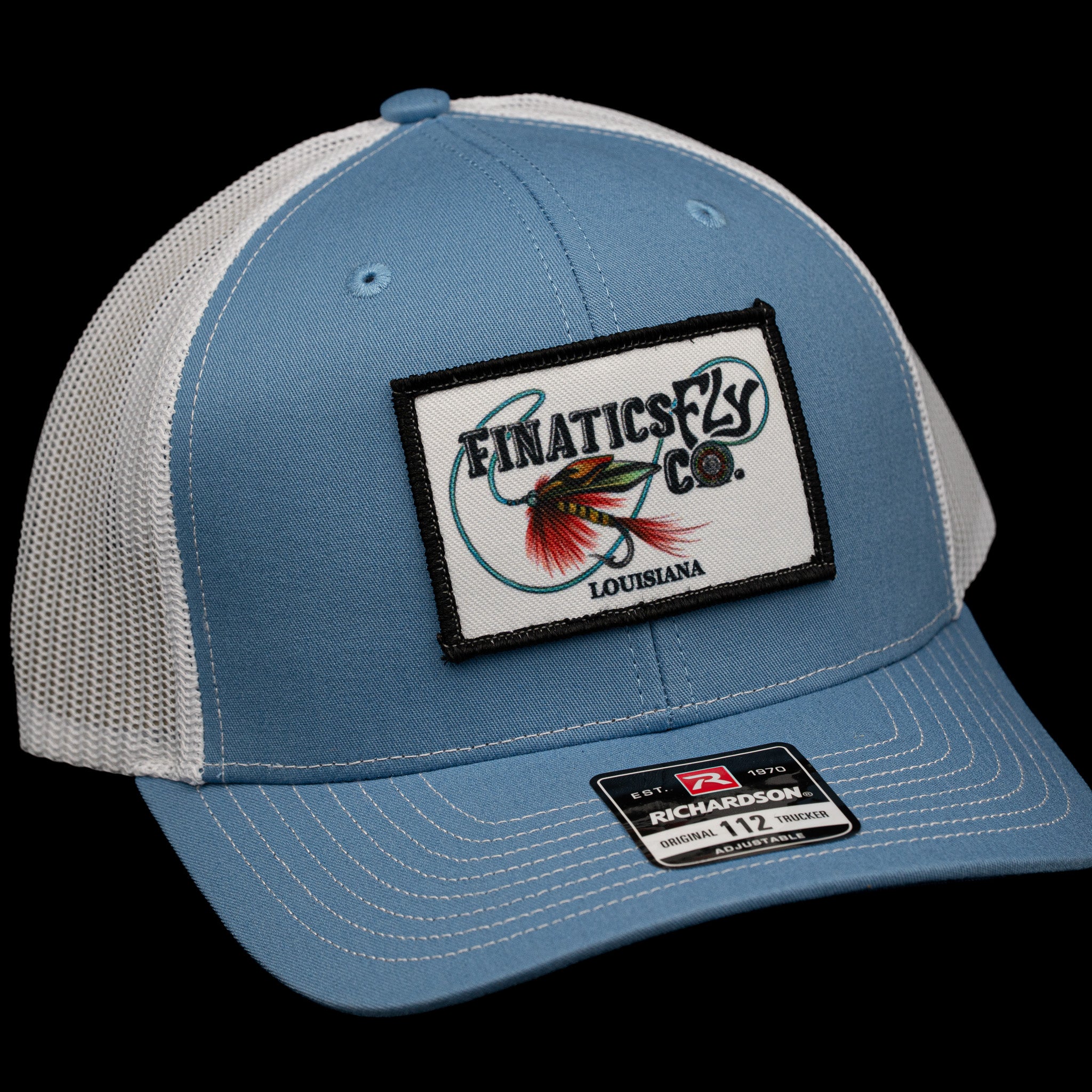 Blue and White Patch Hat – Finatics Fly Company