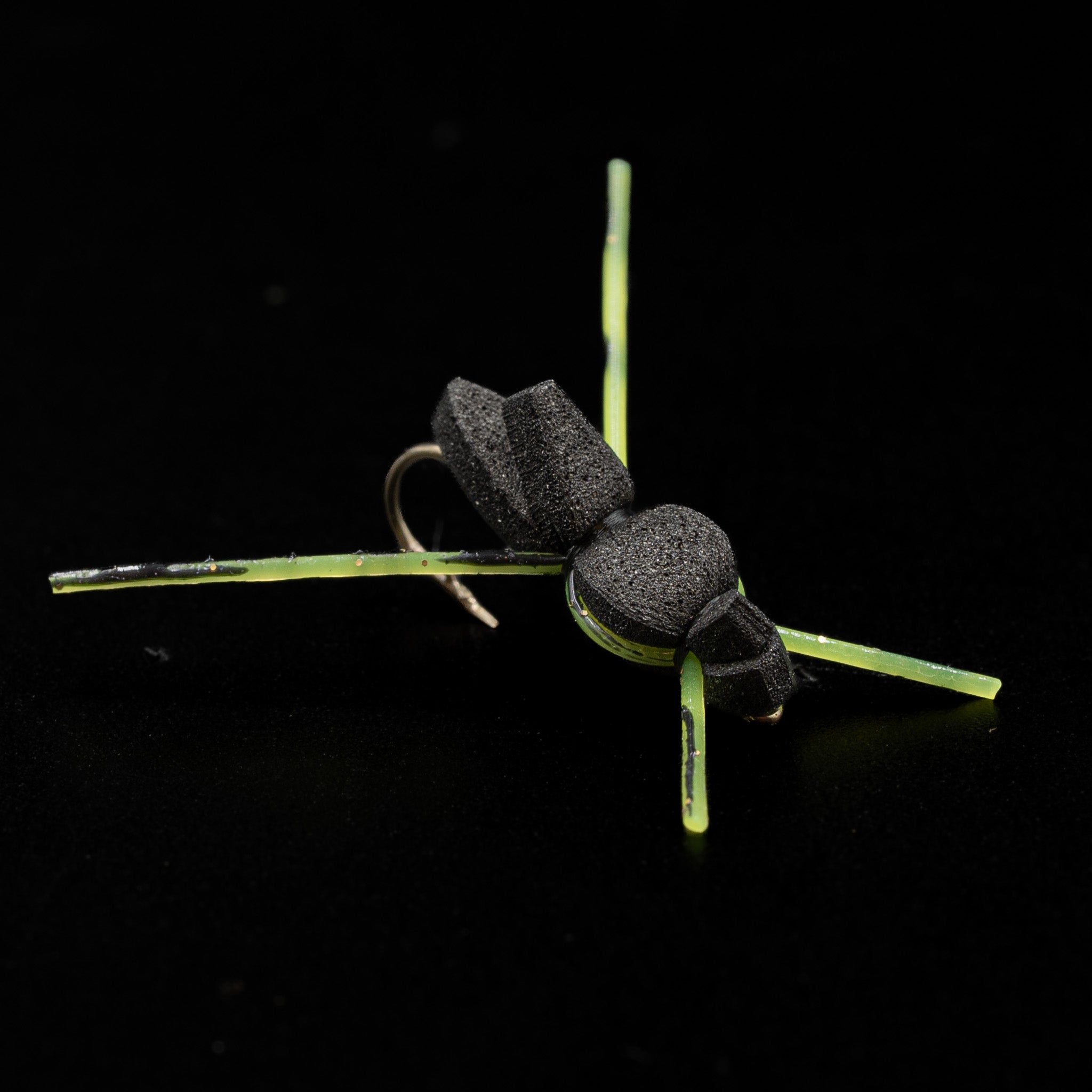 Nitro Beetle foam dry fly on a Mustad #10 hook - FINATICS Fly Company