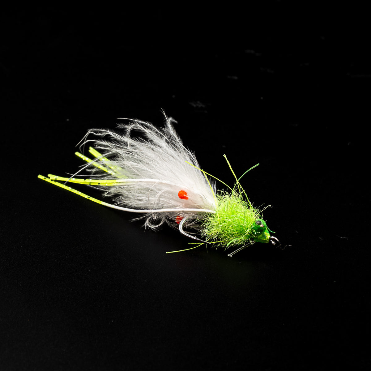 Small Fry saltwater fly - Chartreuse/White