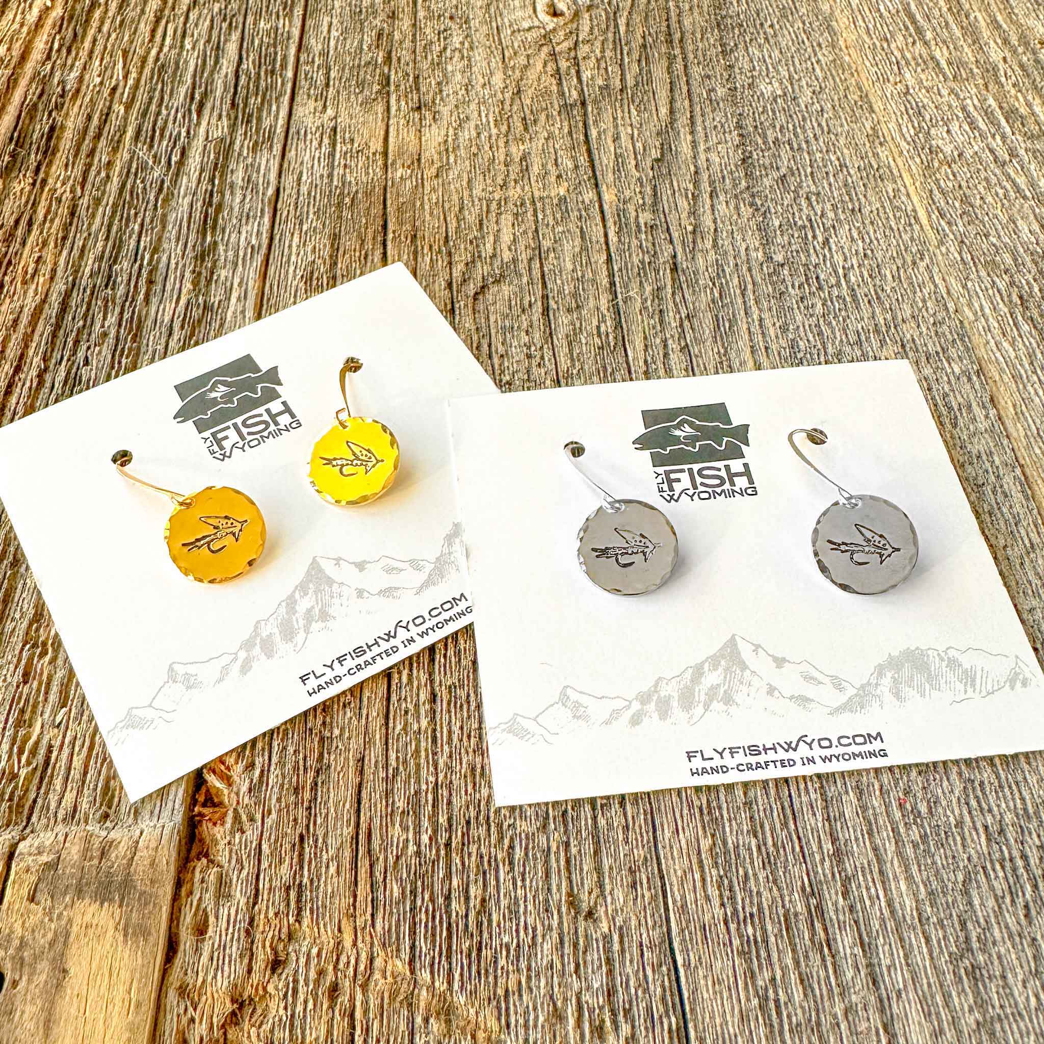 Dry Fly Disk Earrings