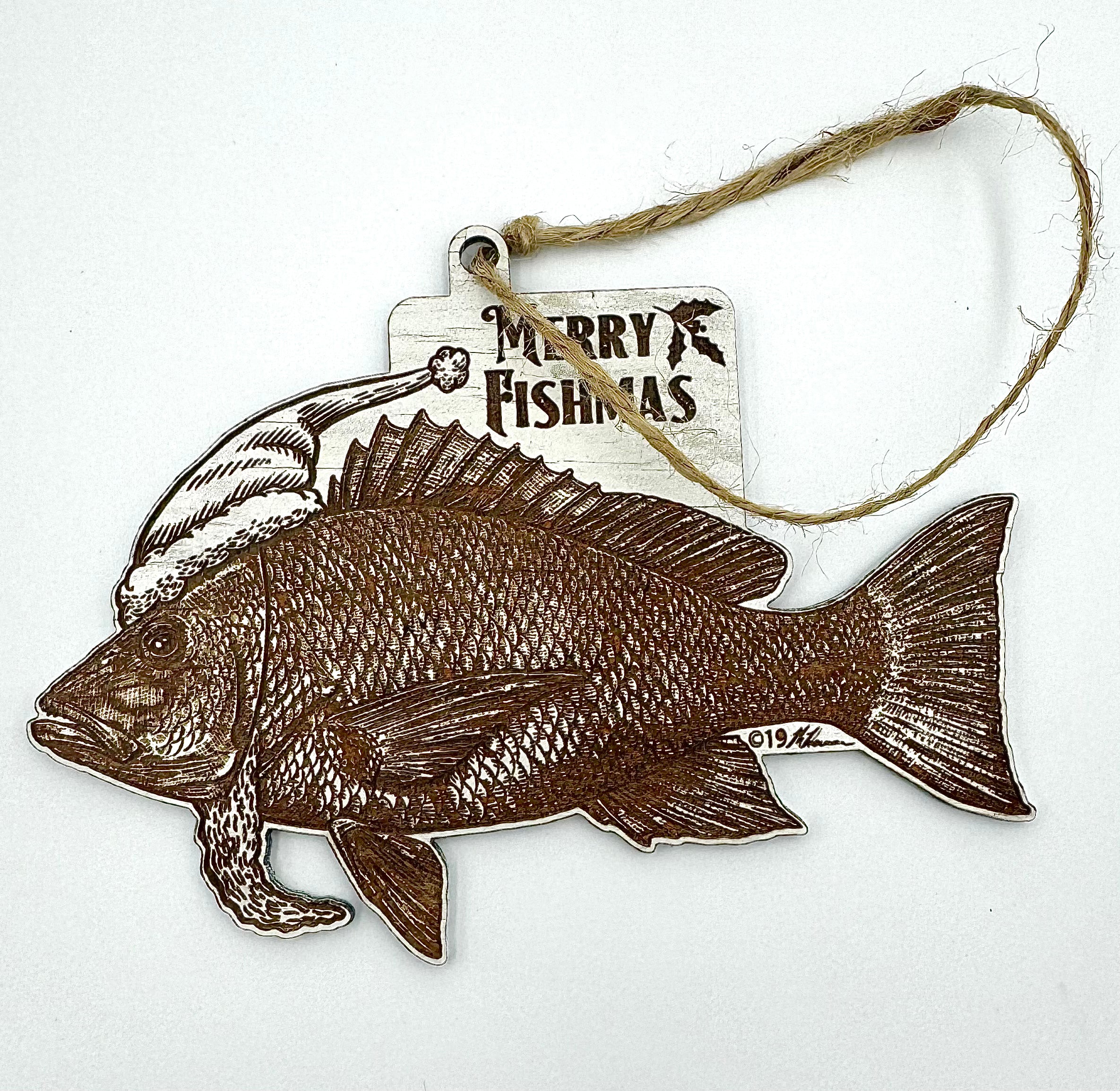 Wood Christmas Ornaments - Red Snapper Fishmas Ornaments