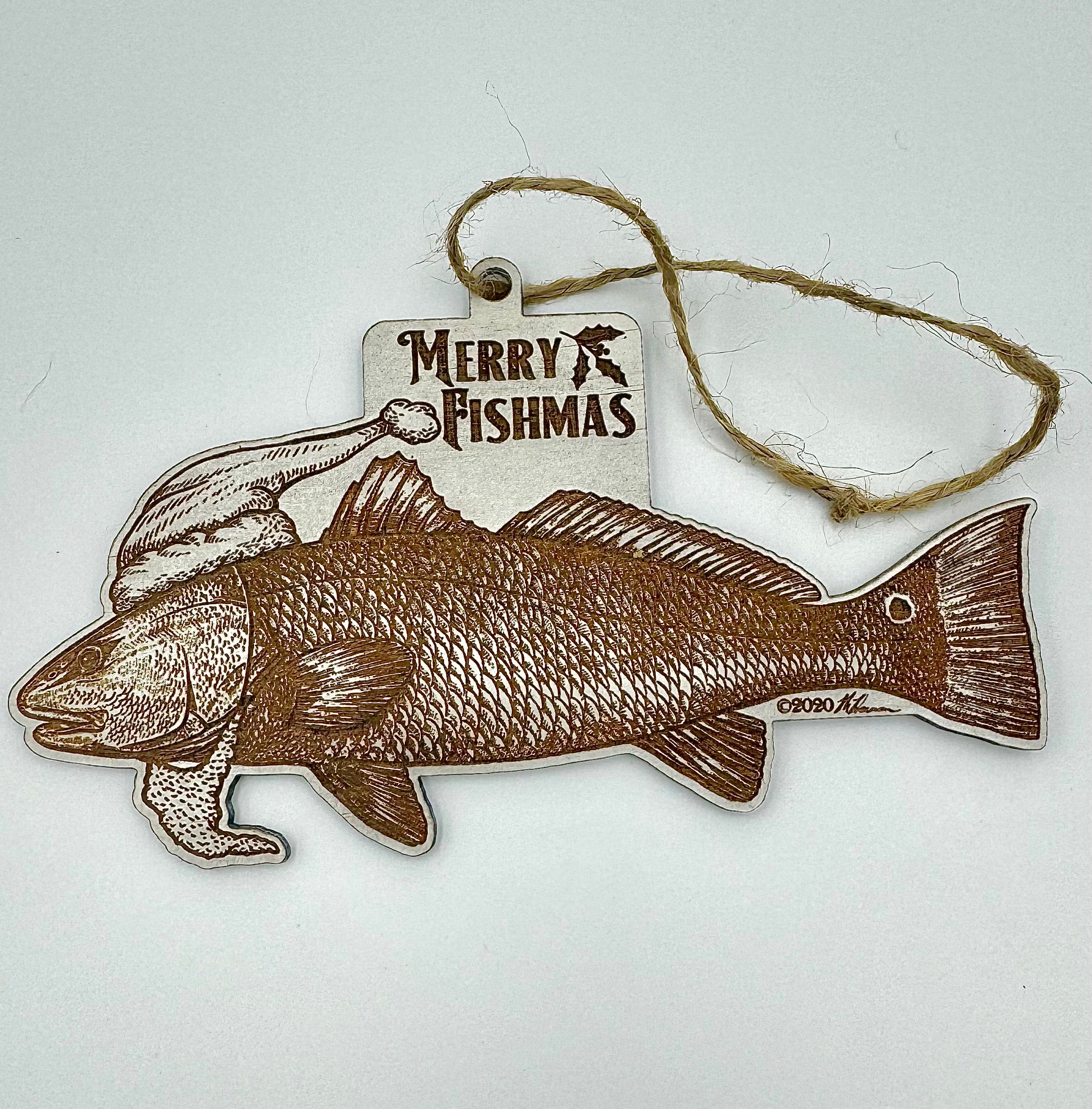 Wood Christmas Ornaments - Redfish Fishmas Ornaments