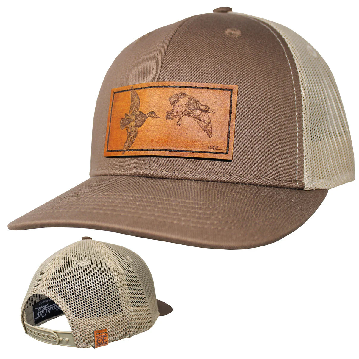 OE - Performance Trucker Hat - Mallards Leather Patch