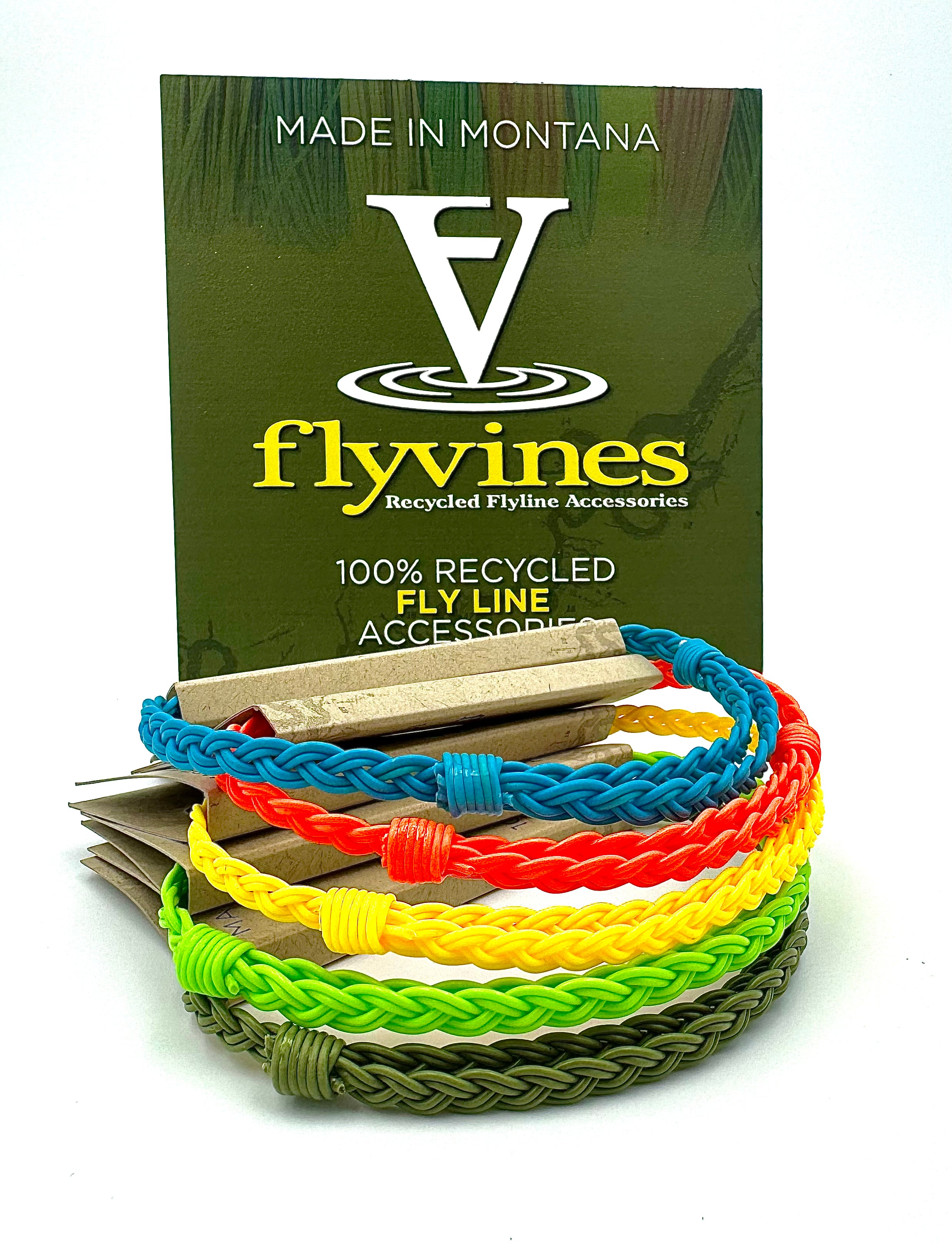 Flyvines Recycled Fly Line Solid Bracelets