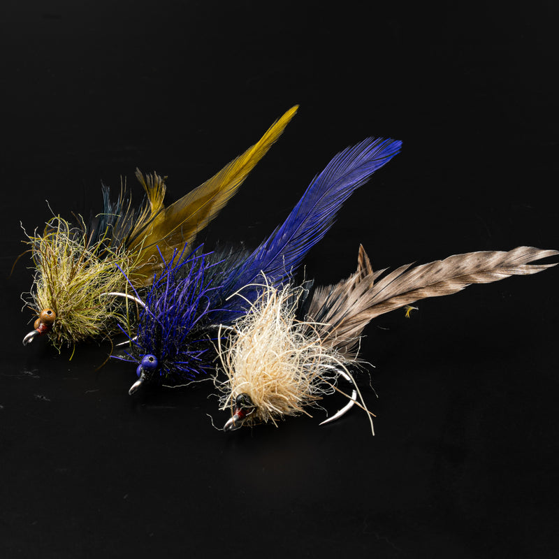 Tarpon Voodoo tarpon flies in Tan, Olive and Purple - FINATICS Fly Company