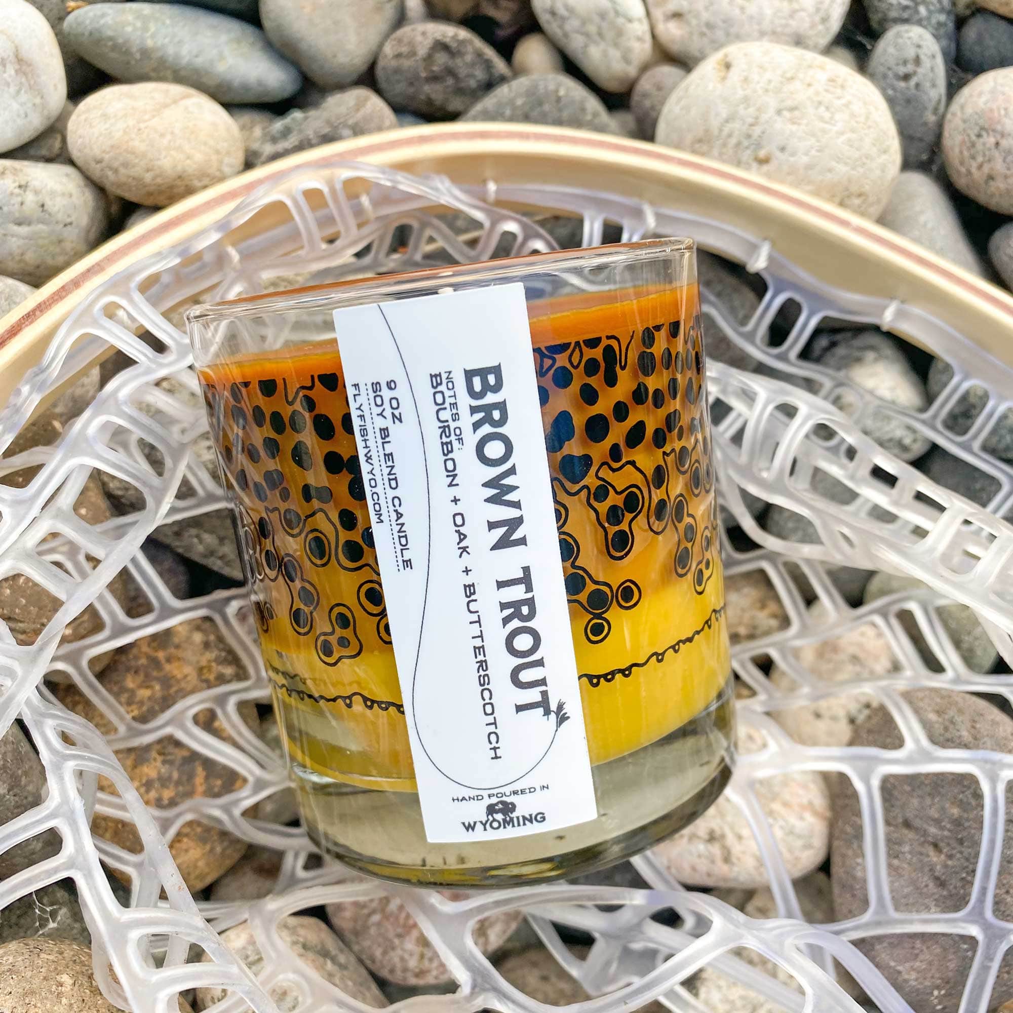 Wyo Brown Trout Pattern Candle