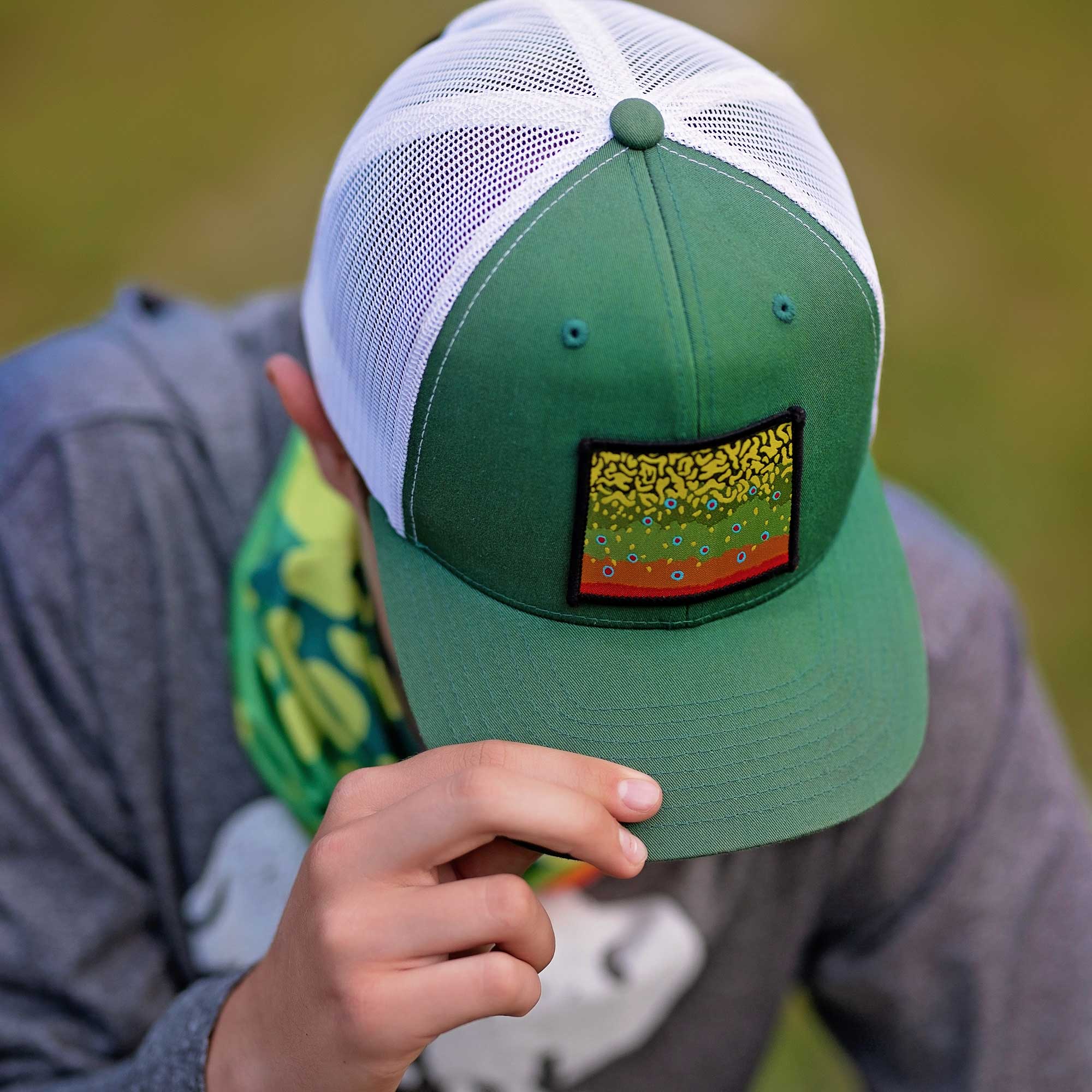 Brook Trout Pattern Patch Hat