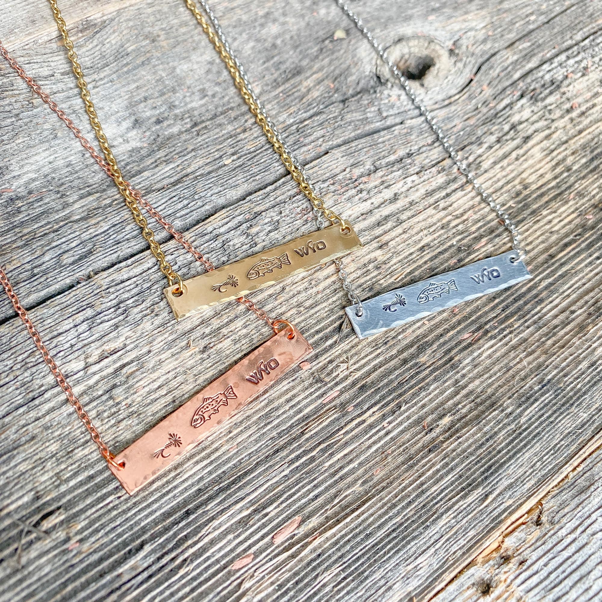 Fly Fish Wyoming Necklace