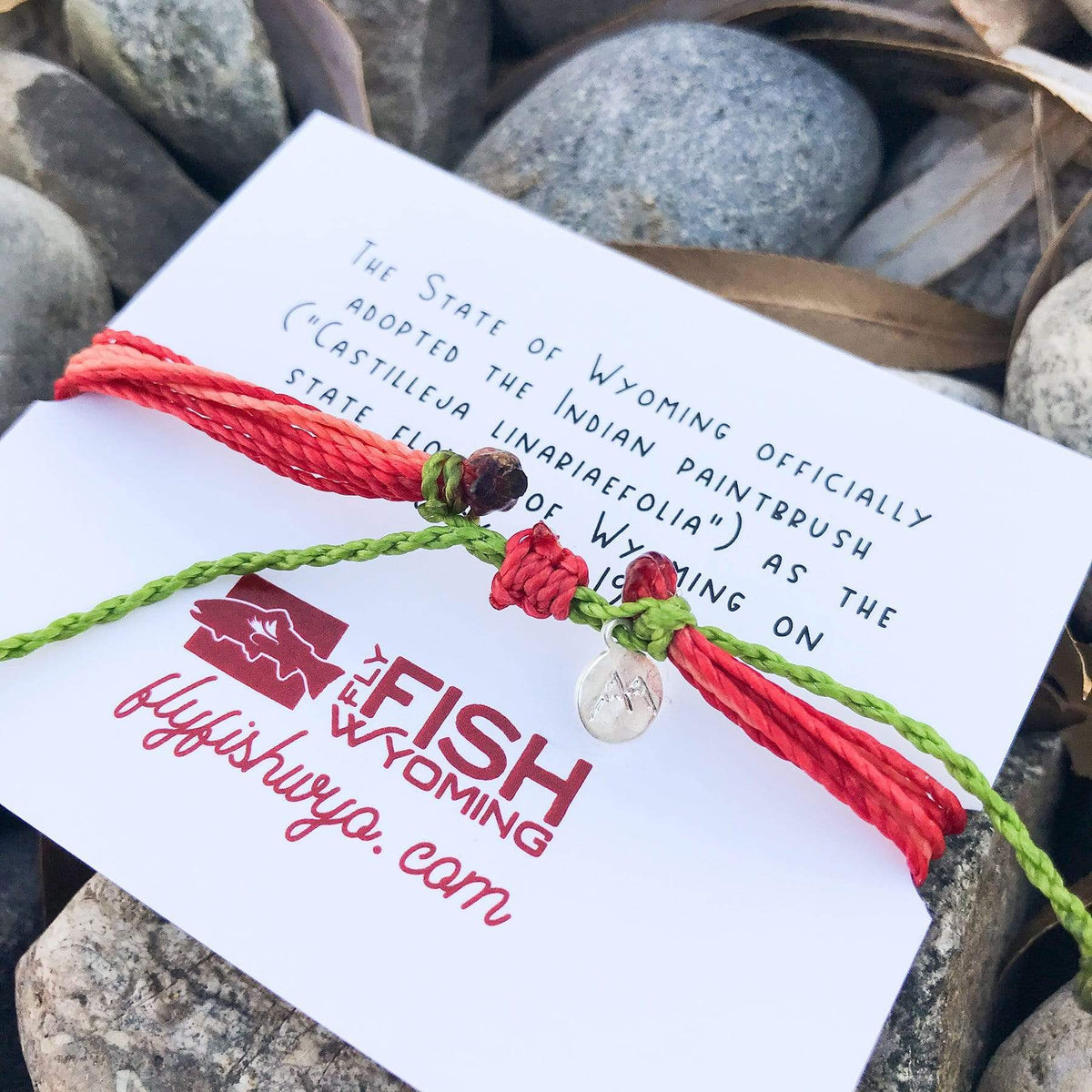 Wyoming Indian Paintbrush Woven Bracelet
