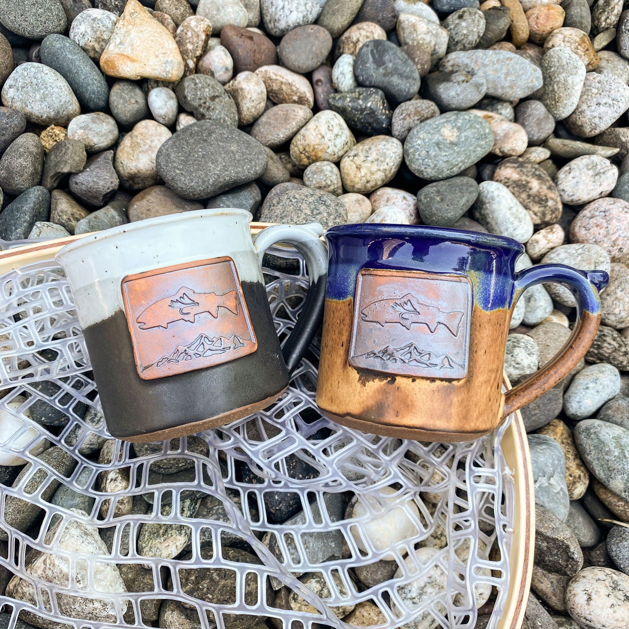Handmade Wyoming Mountain Trout Mugs