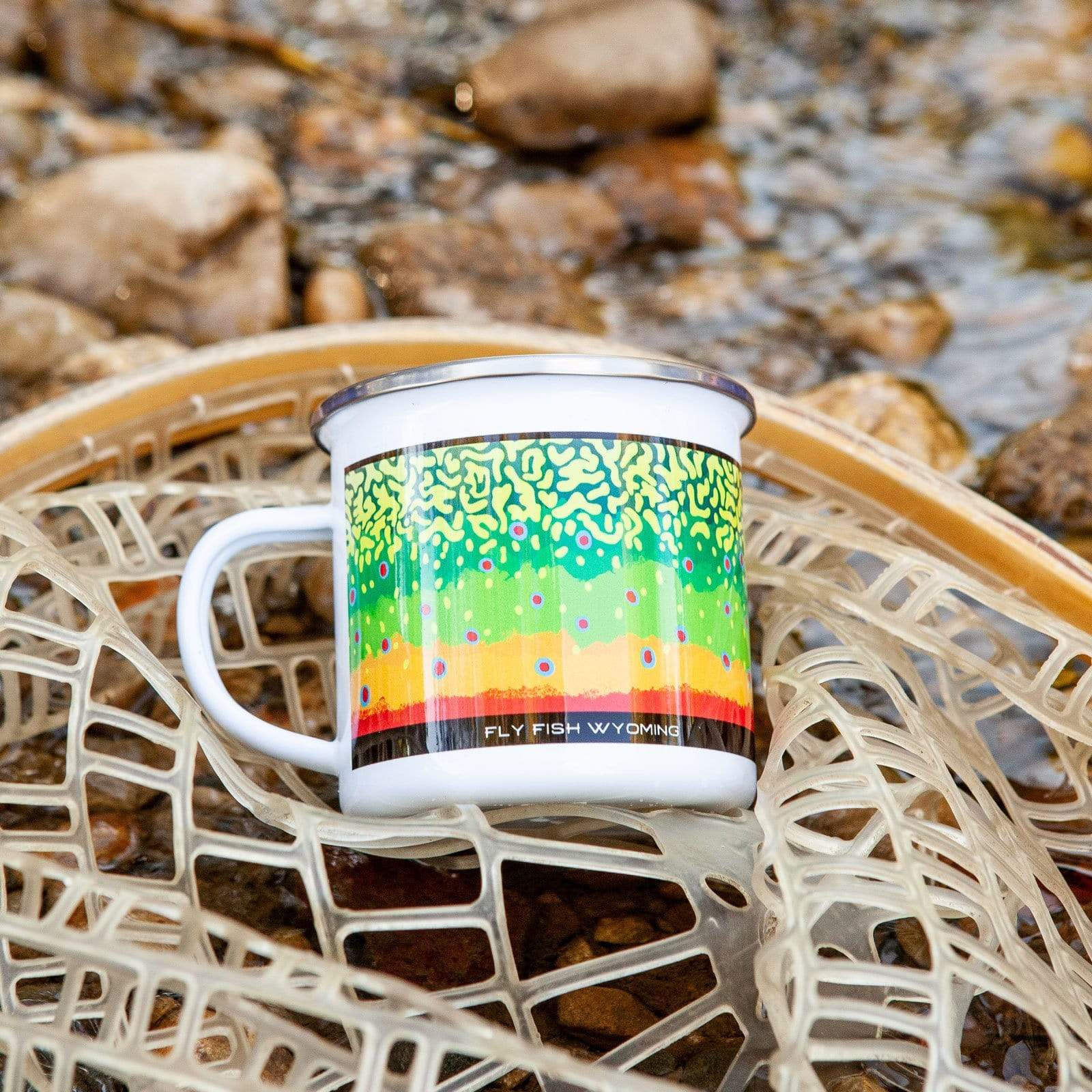 Trout Pattern Camp Mugs