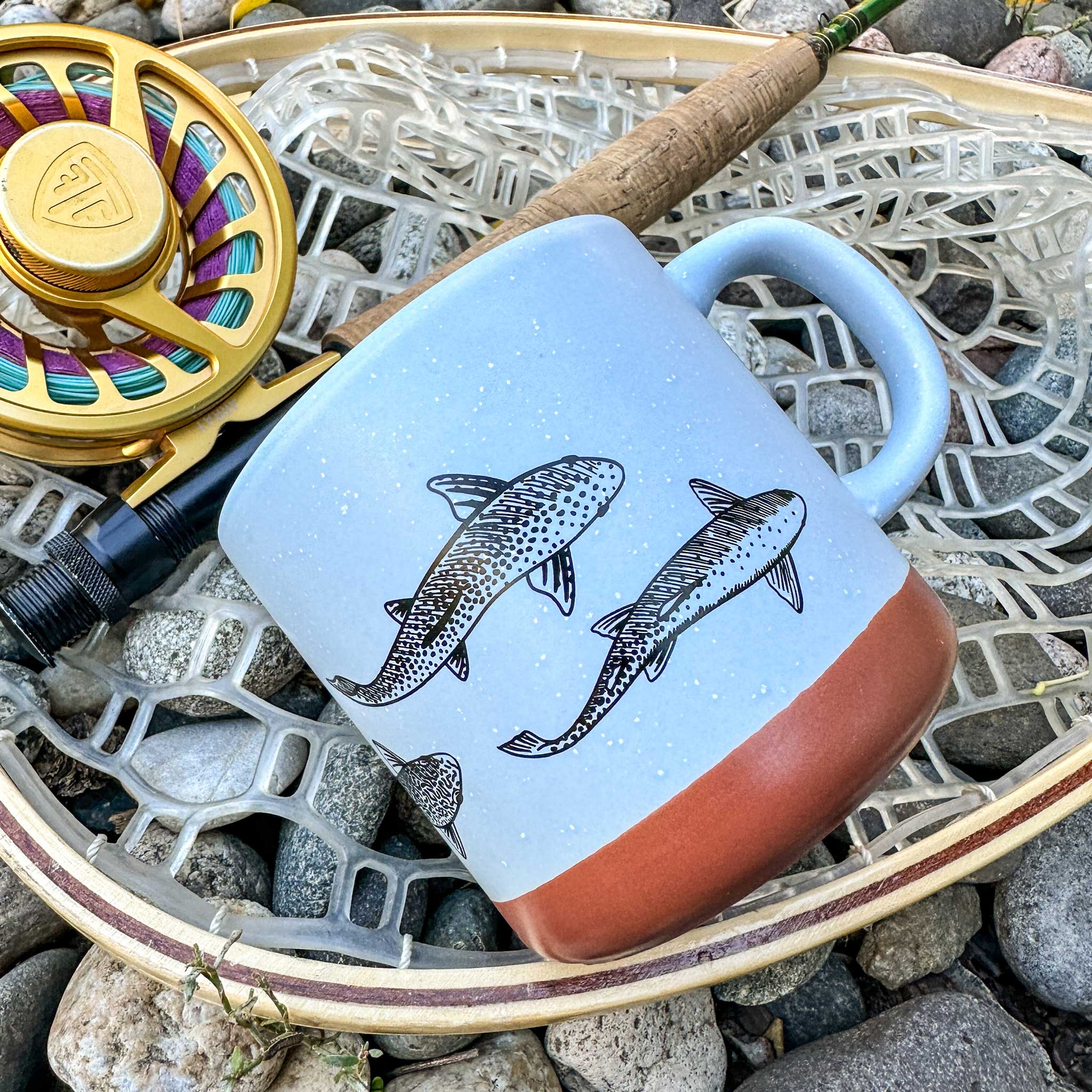 Trout Swimming Ceramic Mug
