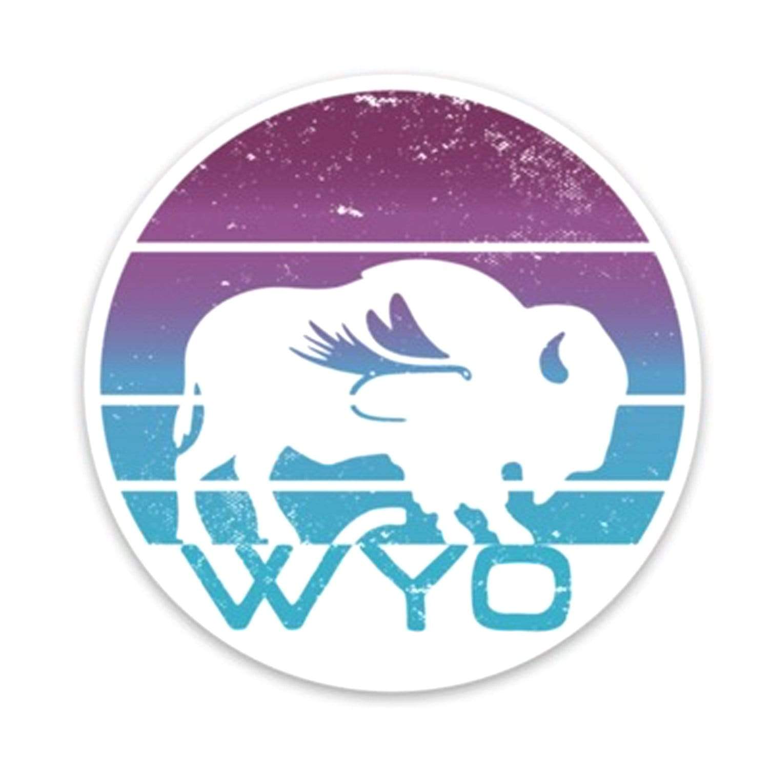 Sunset Bison Stickers